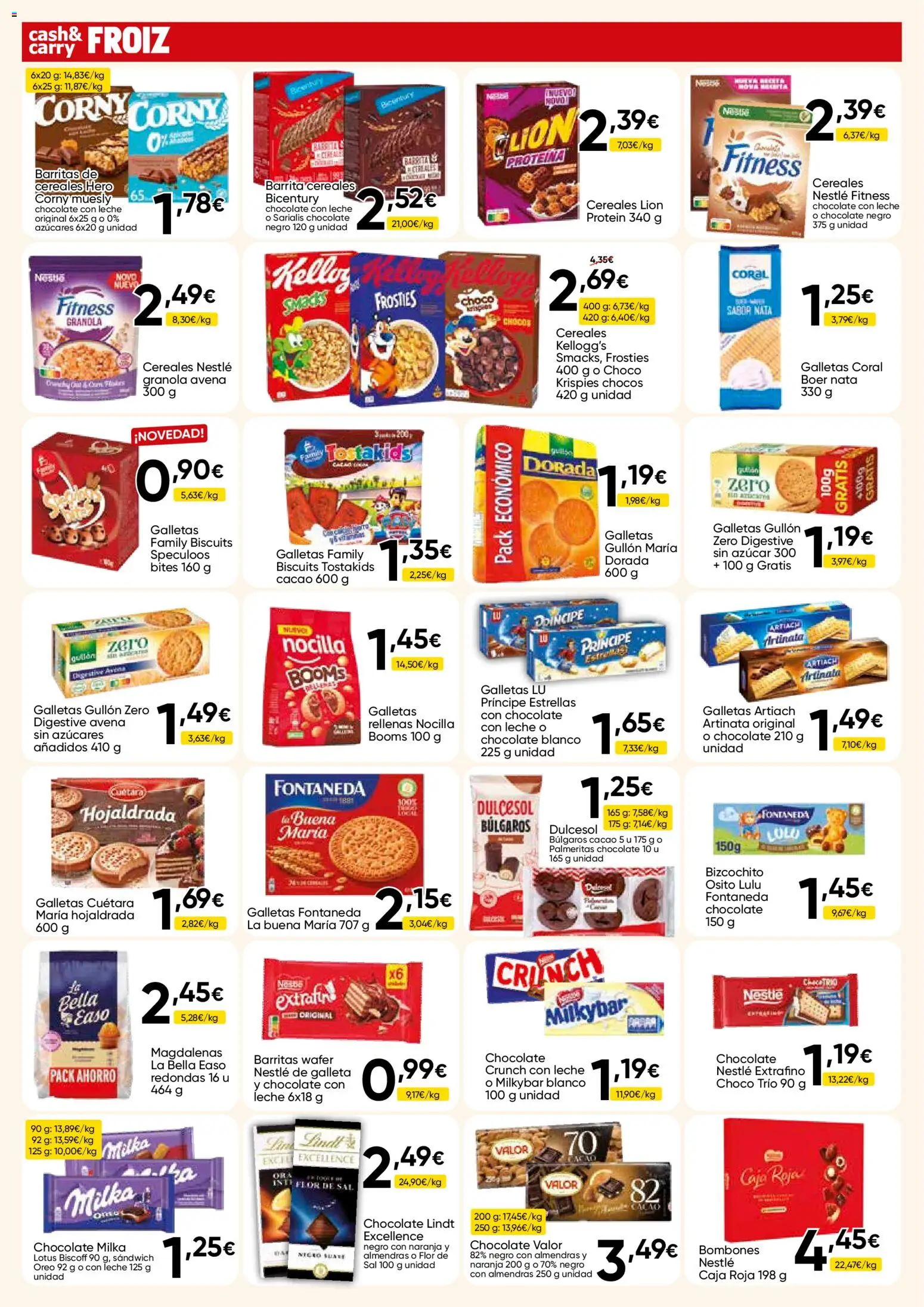 Froiz - Folleto Cash │ válido desde el 15/10/2026 | Página: 4 | Productos: Chocolate, Chocolate blanco, Azúcar, Caja