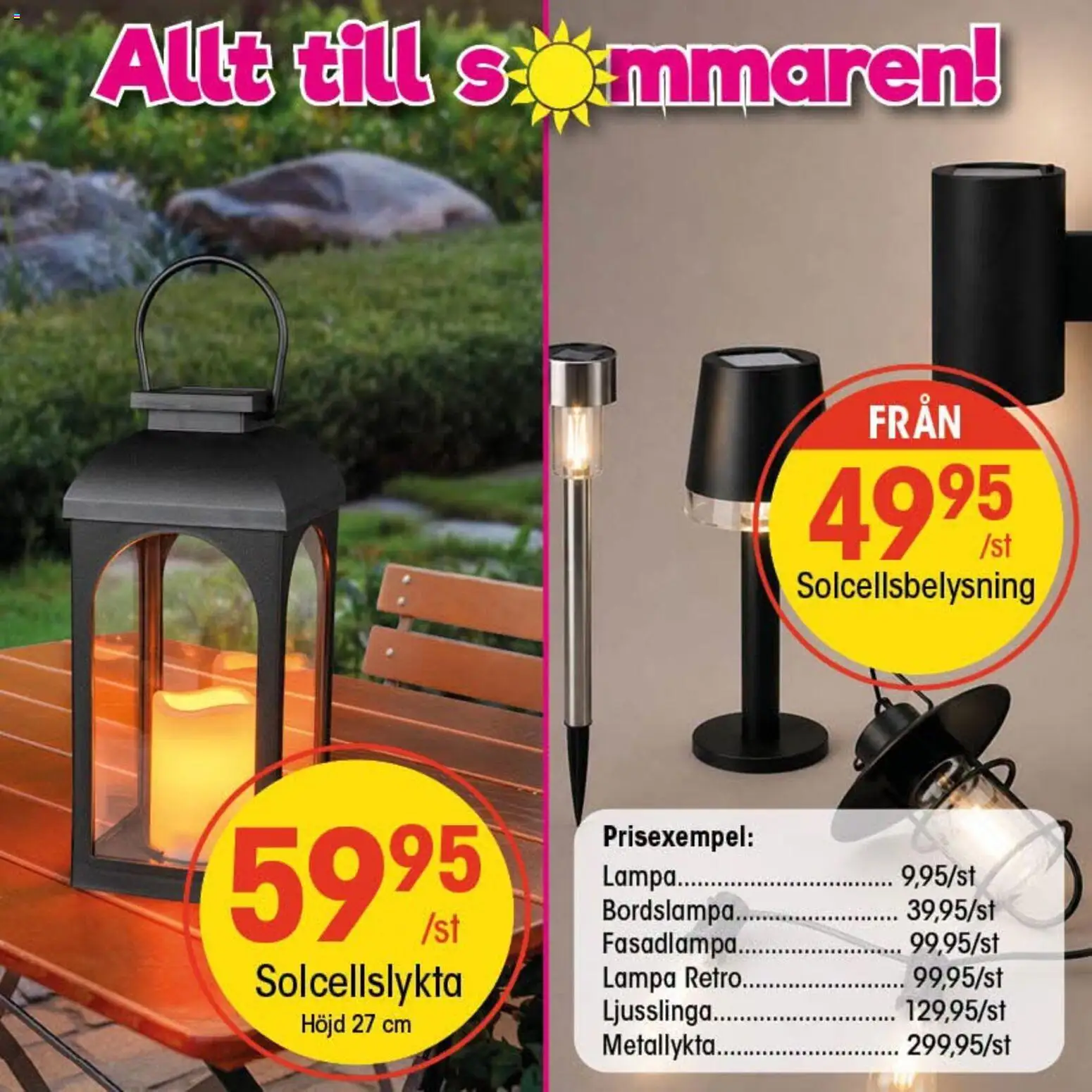 EKO reklamblad aktuell från 23/06/2026 | Sida: 4 | Produkter: Solcellsbelysning, Bordslampa, Lampa