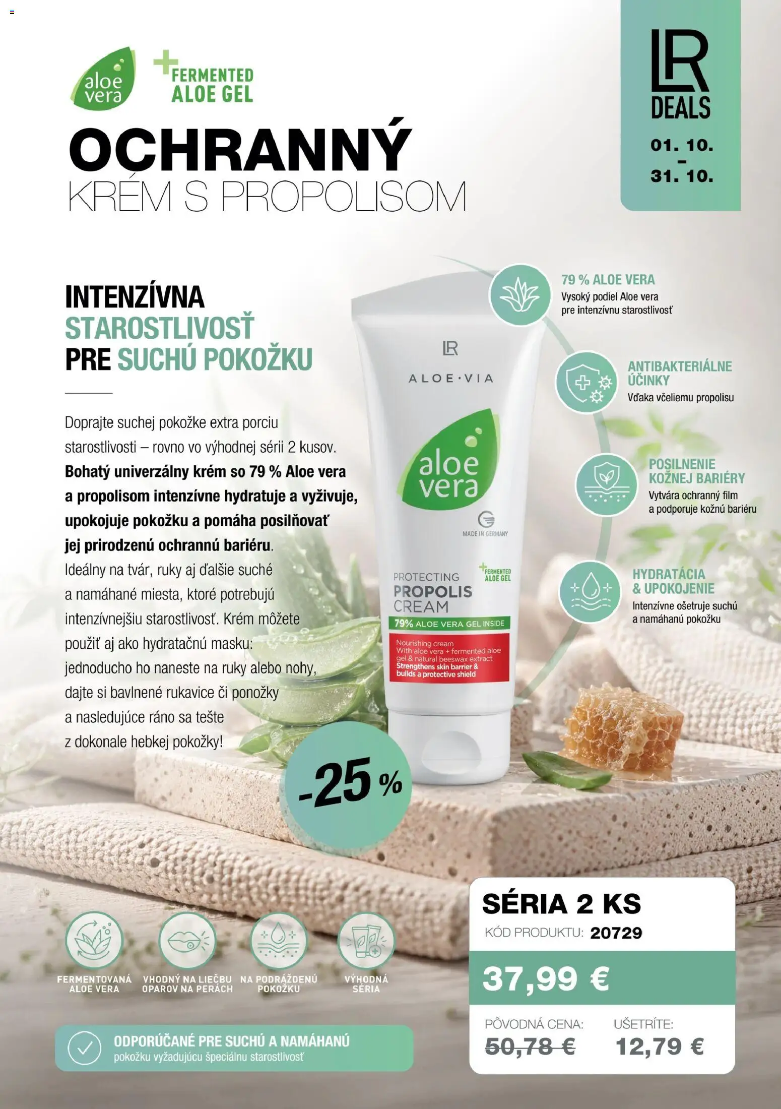 Nové LR akcie – leták je platný od 22.10.2026 | Strana: 19 | Produkty: Aloe Vera, Ponožky, Krém, Rukavice