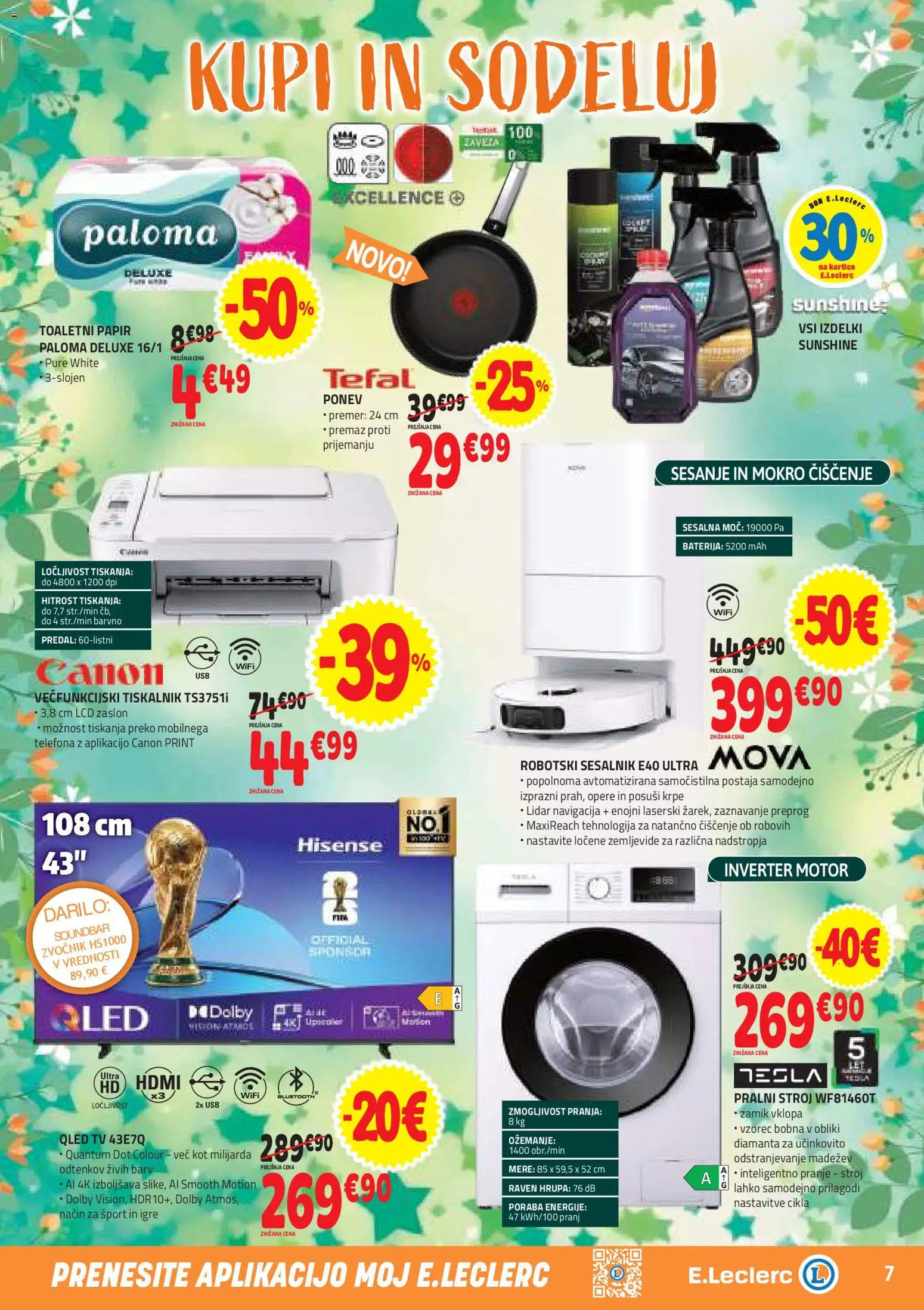 Novi E.leclerc katalog ponudbe – veljaven od 15.04.2026 | Stran: 7 | Izdelki: Baterija, Zvocnik, Usb, Navigacija