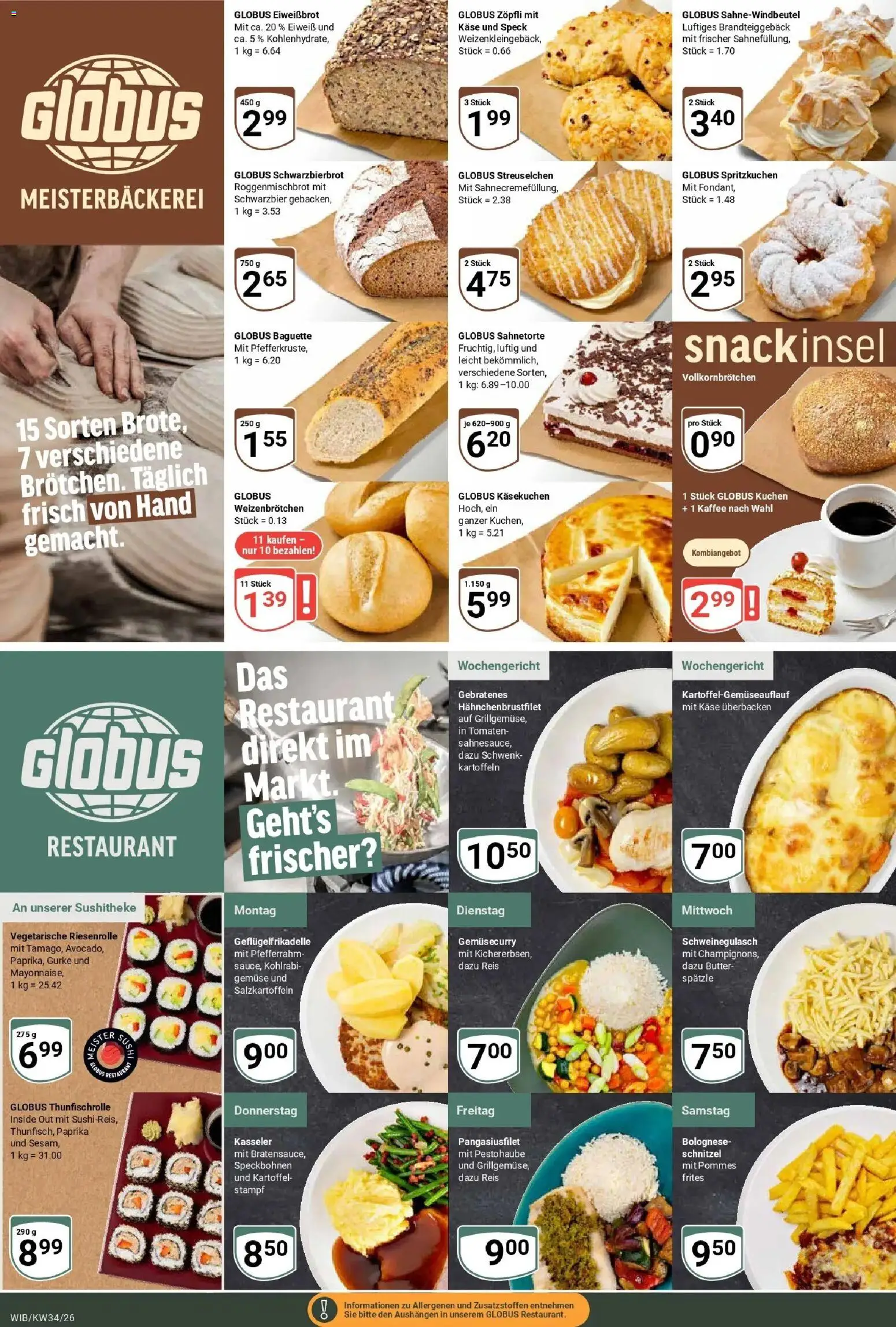 Globus Prospekt Wiesbaden-Nordenstadt (ab 17.08.2026) » Angebote online | Seite: 8 | Produkte: Schweinegulasch, Kartoffeln, Paprika, Kuchen