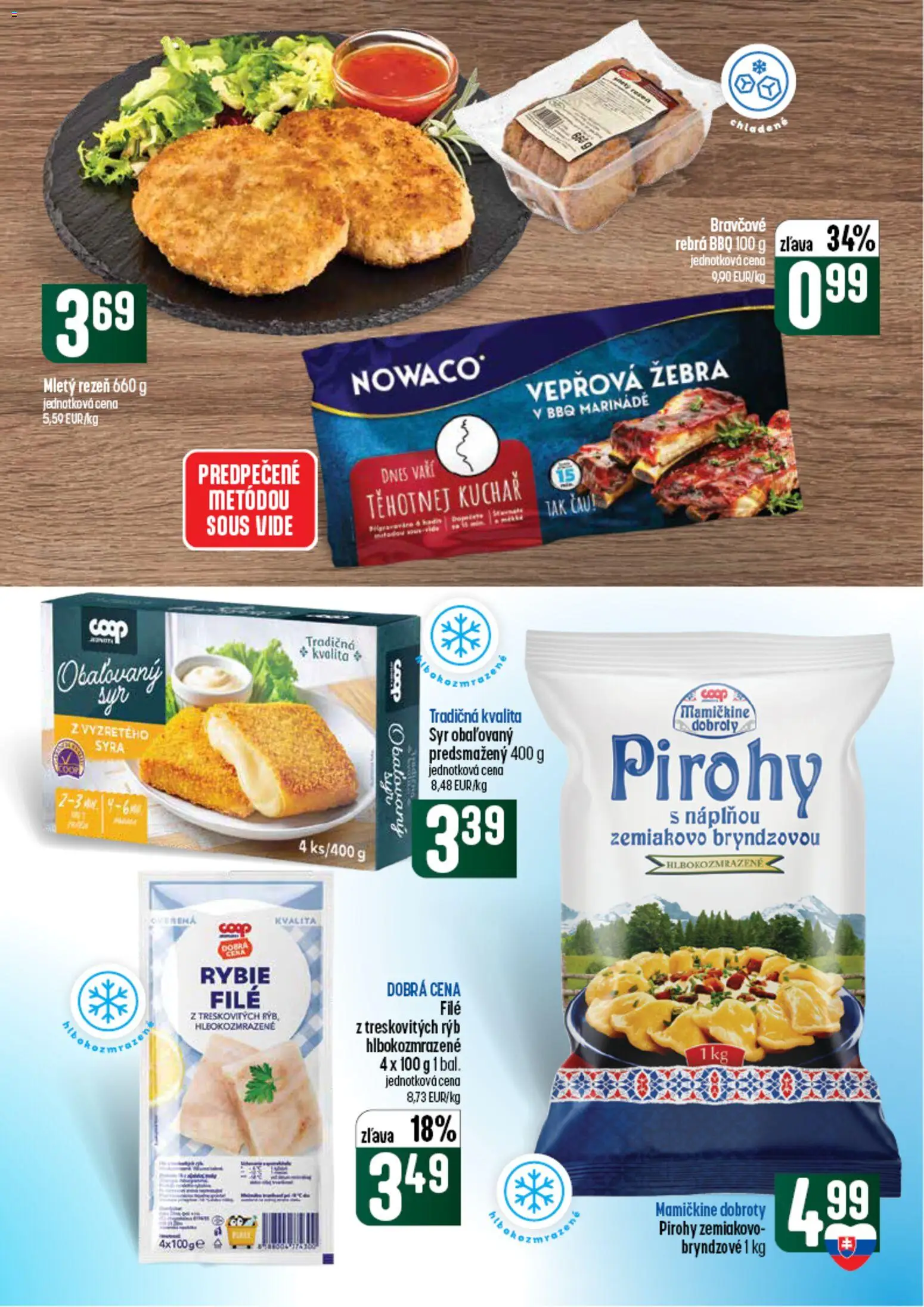 Nové COOP Jednota akcie – leták je platný od 03.09.2026 | Strana: 20 | Produkty: Syr, Pirohy, Rybie filé, Filé