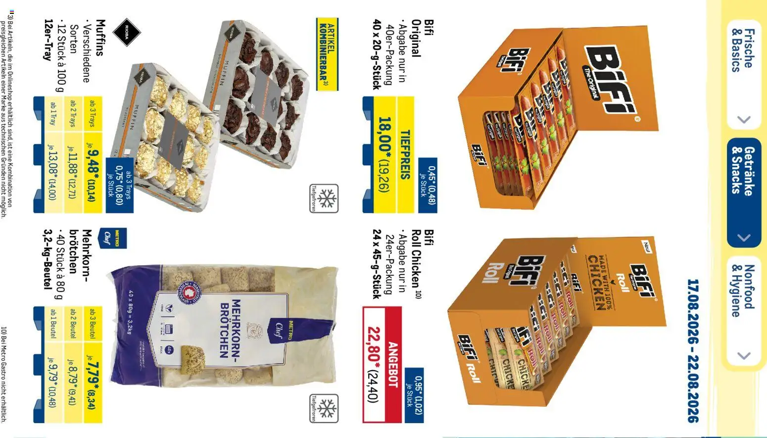Metro NonFood-Angebote – gültig ab 17.08.2026 | Seite: 32 | Produkte: Bifi