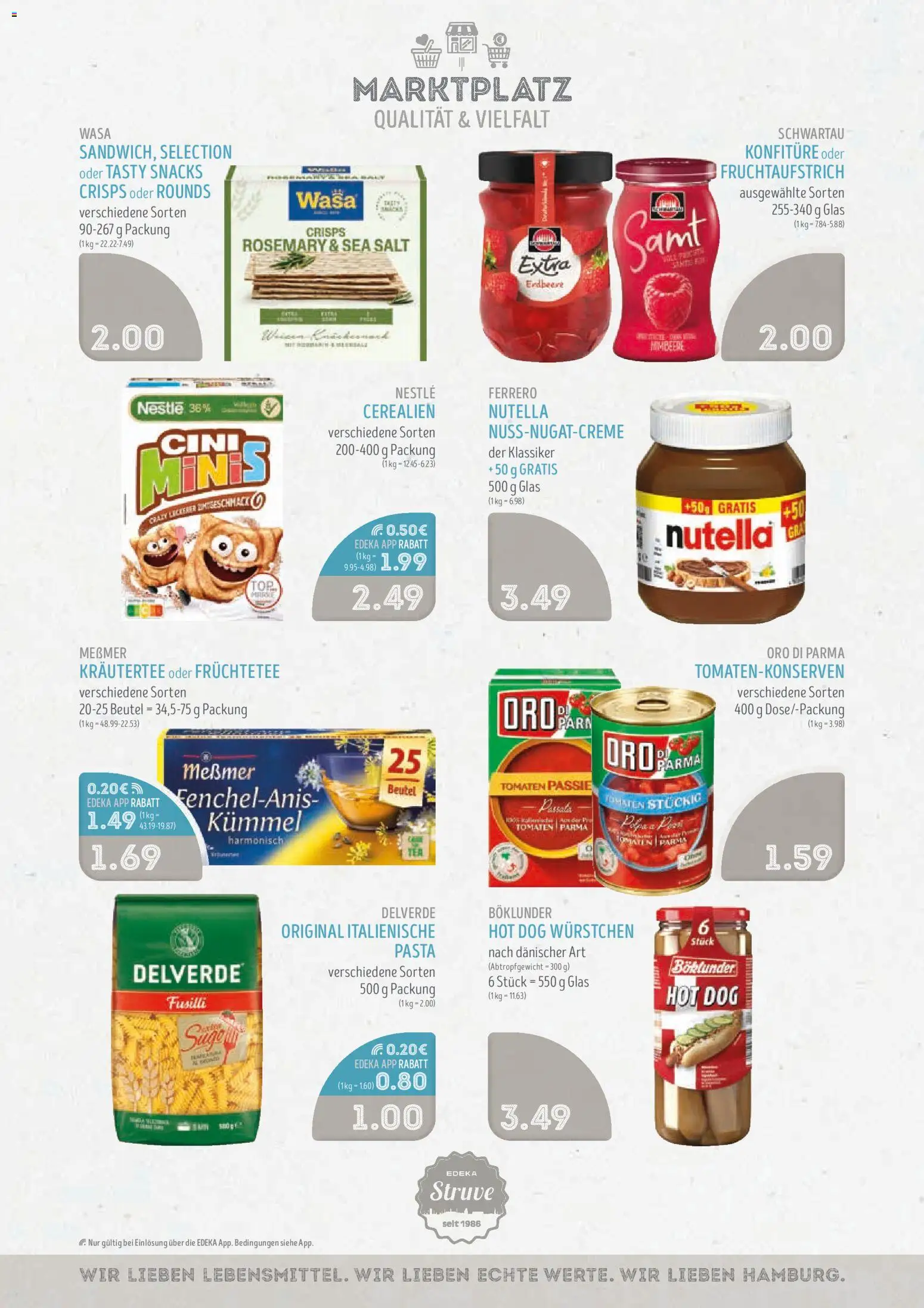 Edeka Struve Prospekt – gültig ab 26.10.2026 | Seite: 10 | Produkte: Tomaten, Kräutertee, Nutella, Pasta