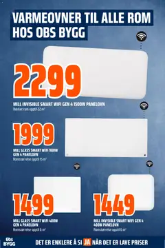 Forhåndsvisning av Obs Bygg kundeavis gyldig fra 27/09/2026 | Side: 13 | Produkter: Rom, Panelovn, Glass