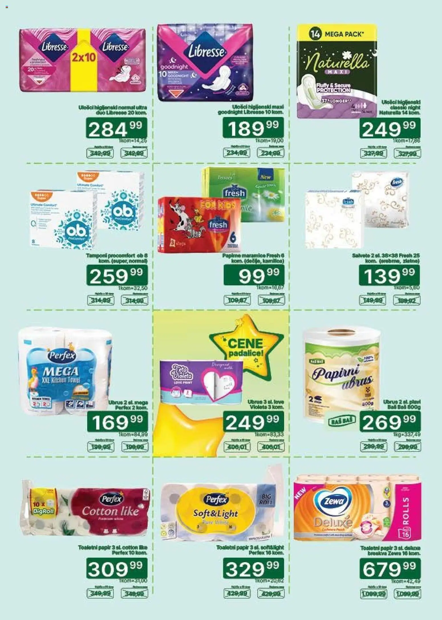 Univerexport katalog - važi od 01.09.2026 | Strana: 30 | Proizvode: Ubrus, Tamponi, Ulošci