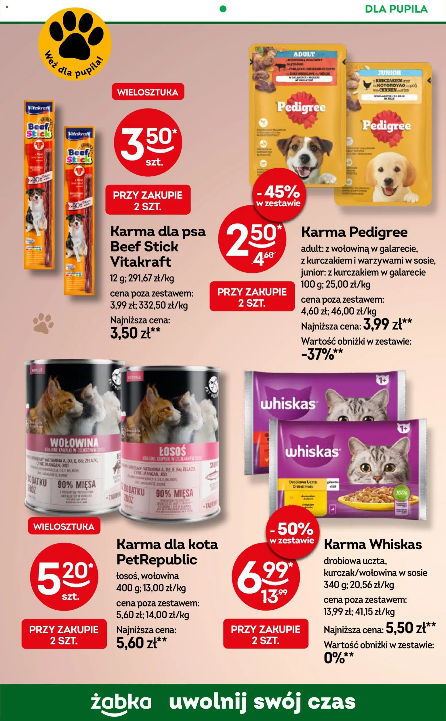 Żabka gazetka od 29.07.2026 | Strona: 89 | Produkty: Whiskas, Żelazo, Łosoś, Pedigree