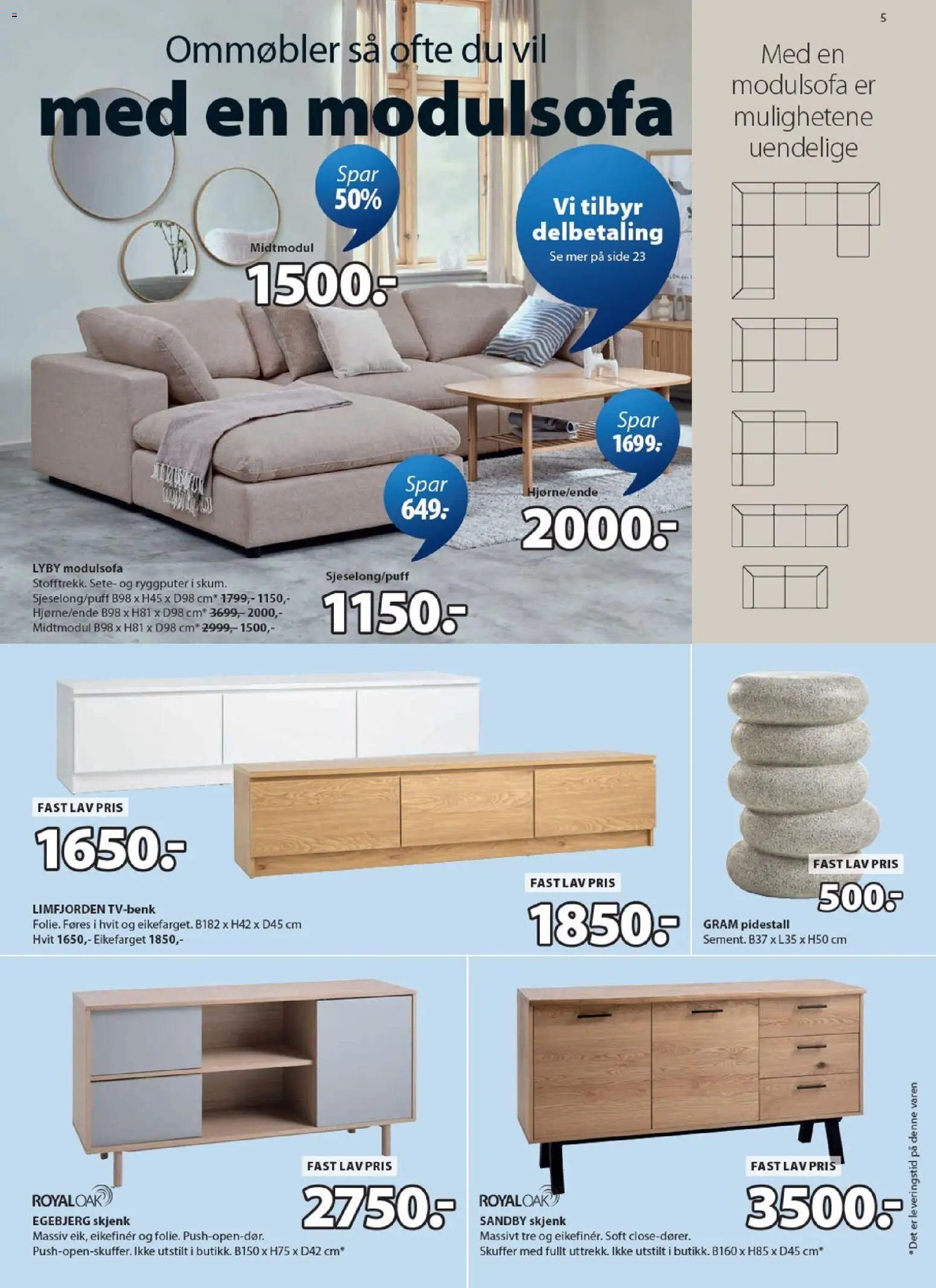 {H1} | Side: 5 | Produkter: Tv, Sofa, Pidestall