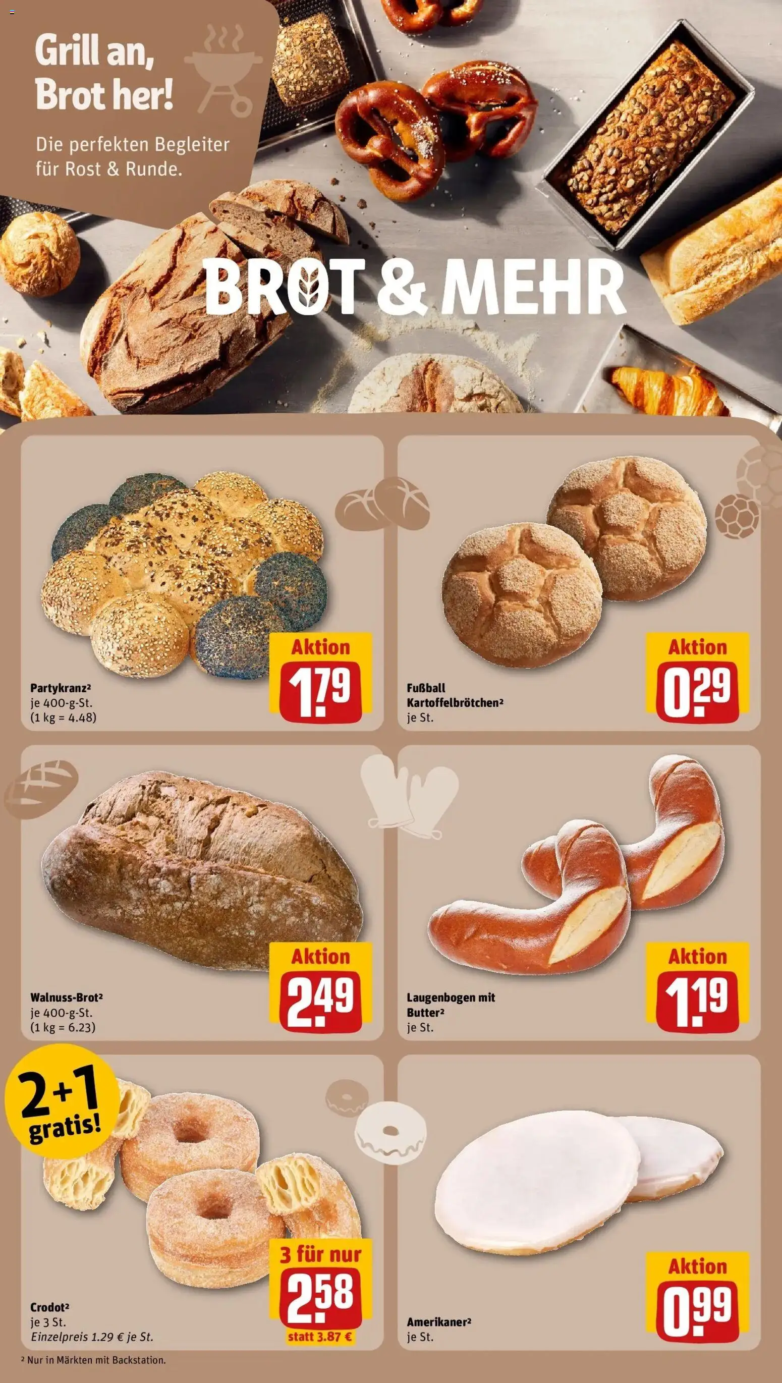 Rewe Prospekt Nettetal / Kaldenkirchen – gültig ab 01.06.2026 | Seite: 10 | Produkte: Grill, Croissant, Fußball, Brot