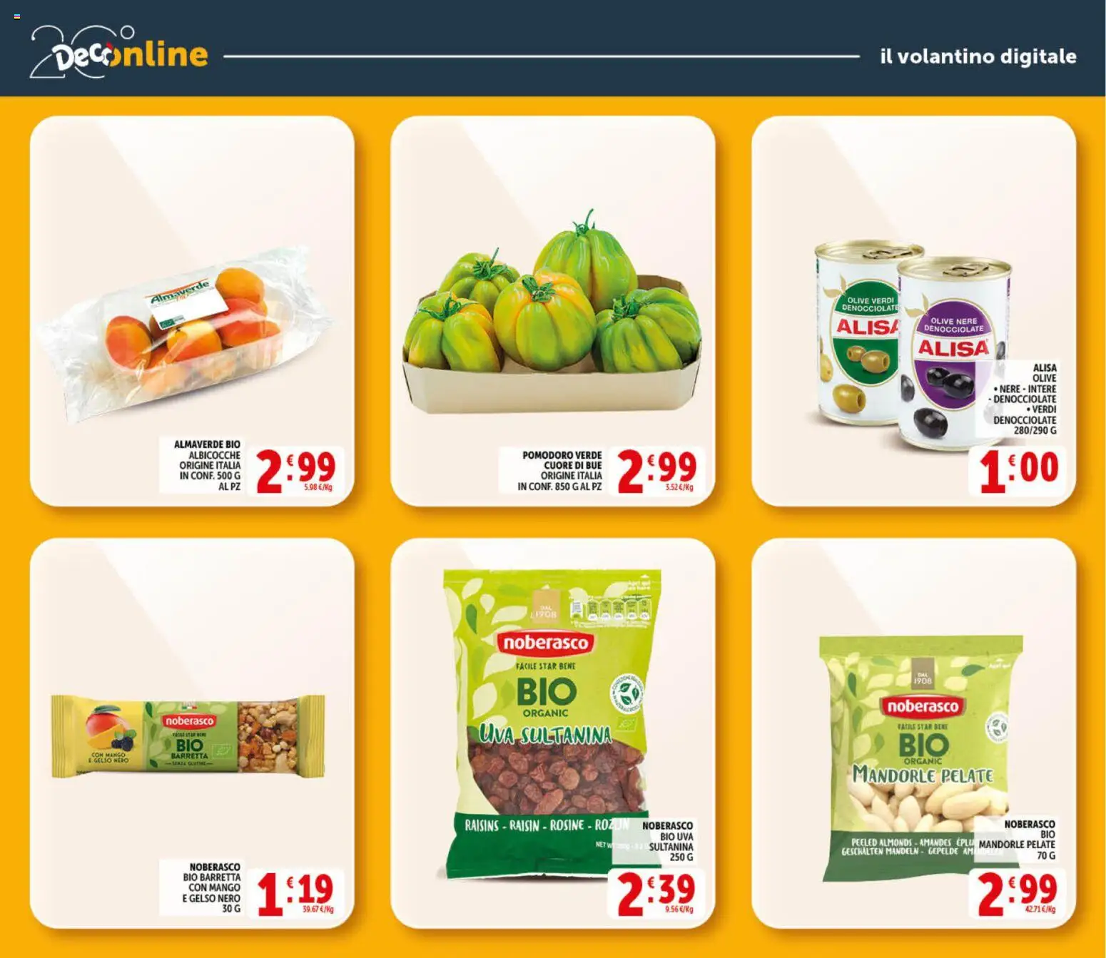 Volantino Decò del 29.05.2026 | Pagina: 22 | Prodotti: Pomodoro, Mango, Olive, Albicocche
