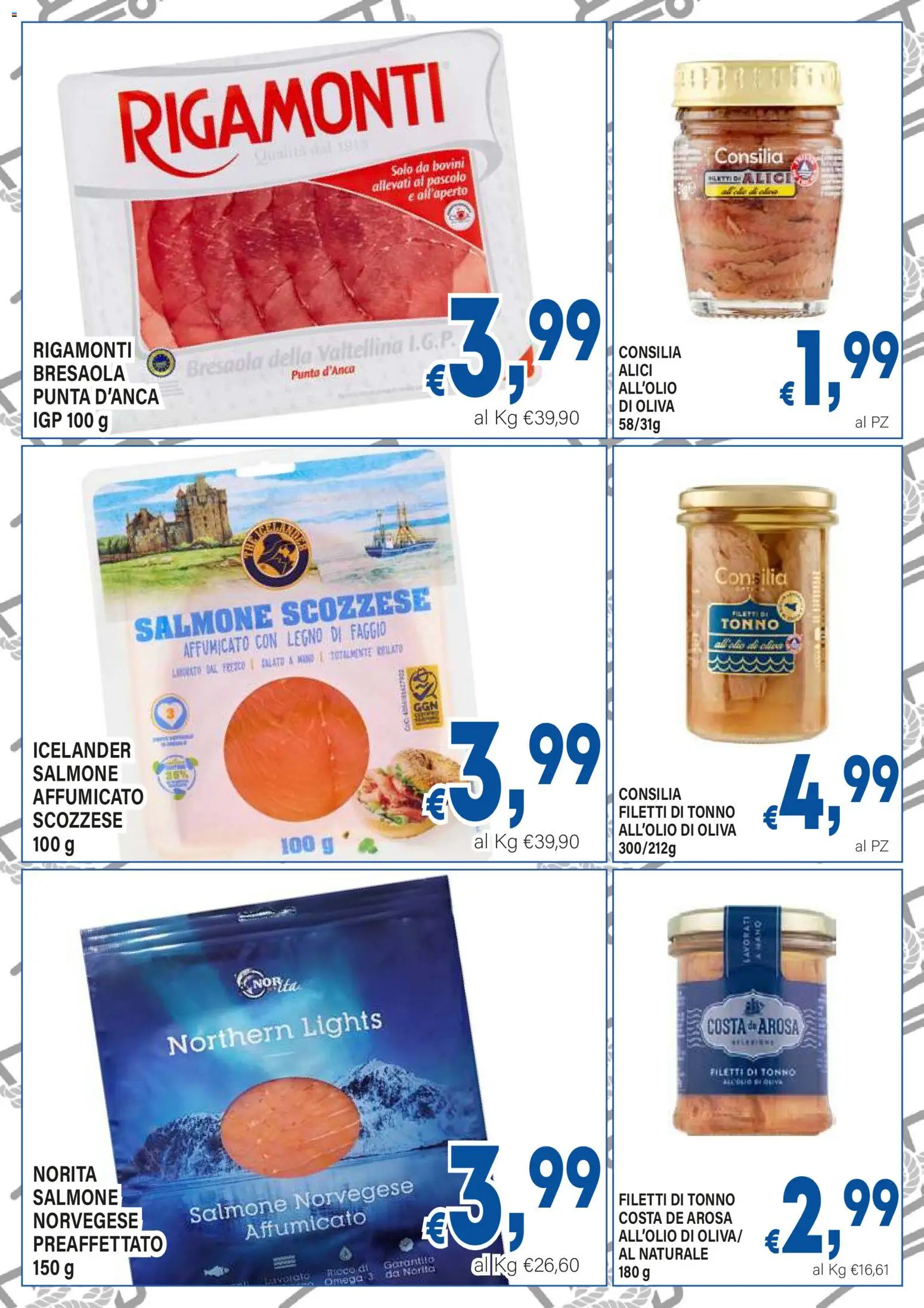 Volantino DEM del 30/06/2026 | Pagina: 14 | Prodotti: Salmone, Bresaola, Tonno, Alici