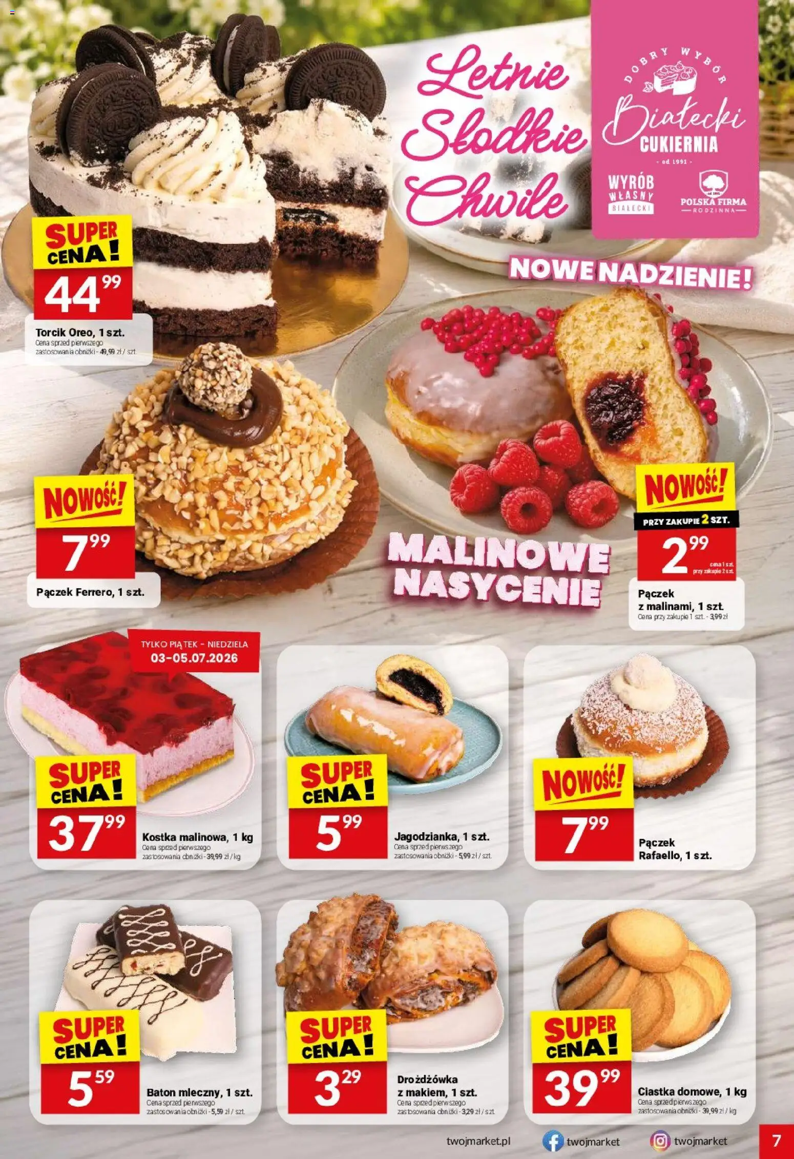 Twój Market gazetka od 01.07.2026 | Strona: 7 | Produkty: Baton, Ciastka