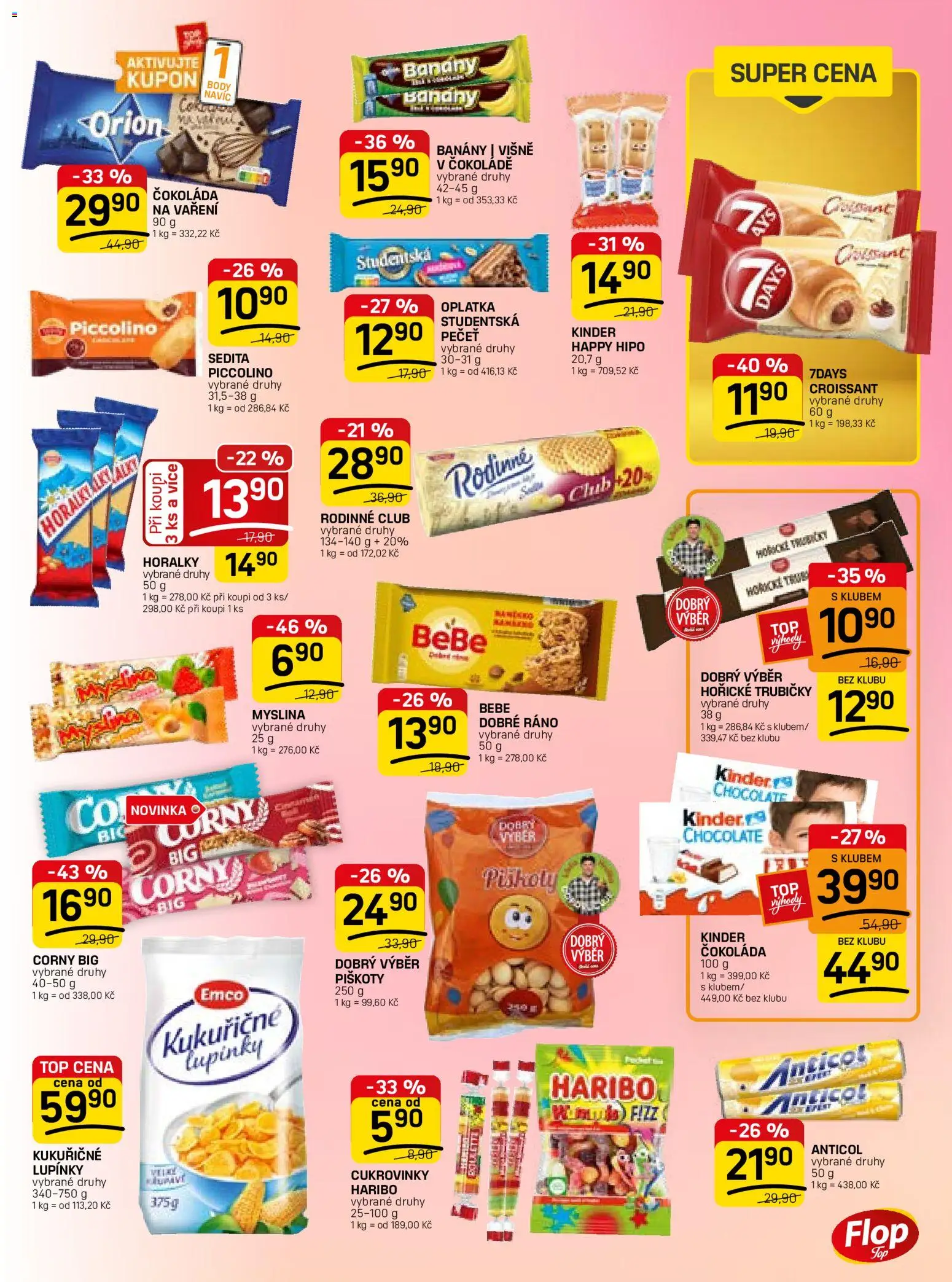 Flop leták - FlopTop od 20.05.2026 | Strana: 9 | Produkty: Čokoláda, Piškoty, Horalky, Croissant
