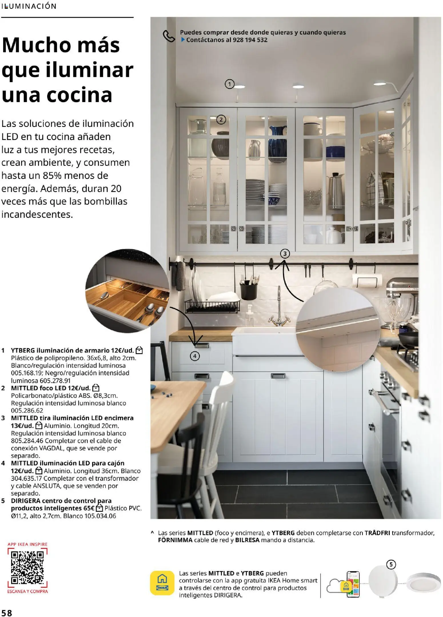 Catálogo IKEA Cocinas │ válido desde el 01/02/2026 | Página: 58 | Productos: Cable, Cocina, Iluminación, Armario
