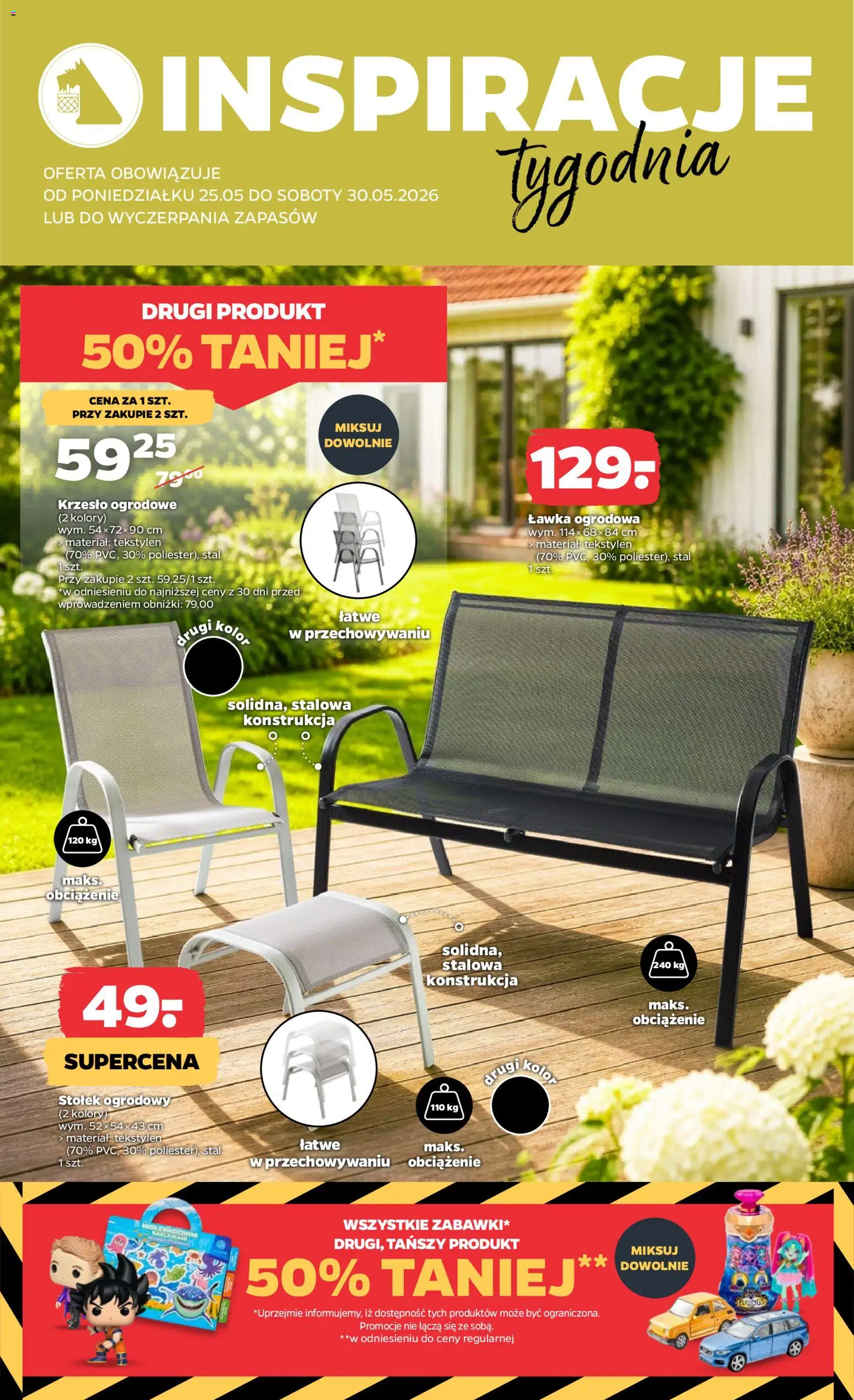 Netto gazetka od poniedziałku NonFood od 25.05.2026 | Strona: 2 | Produkty: Krzesło, Krzesło ogrodowe
