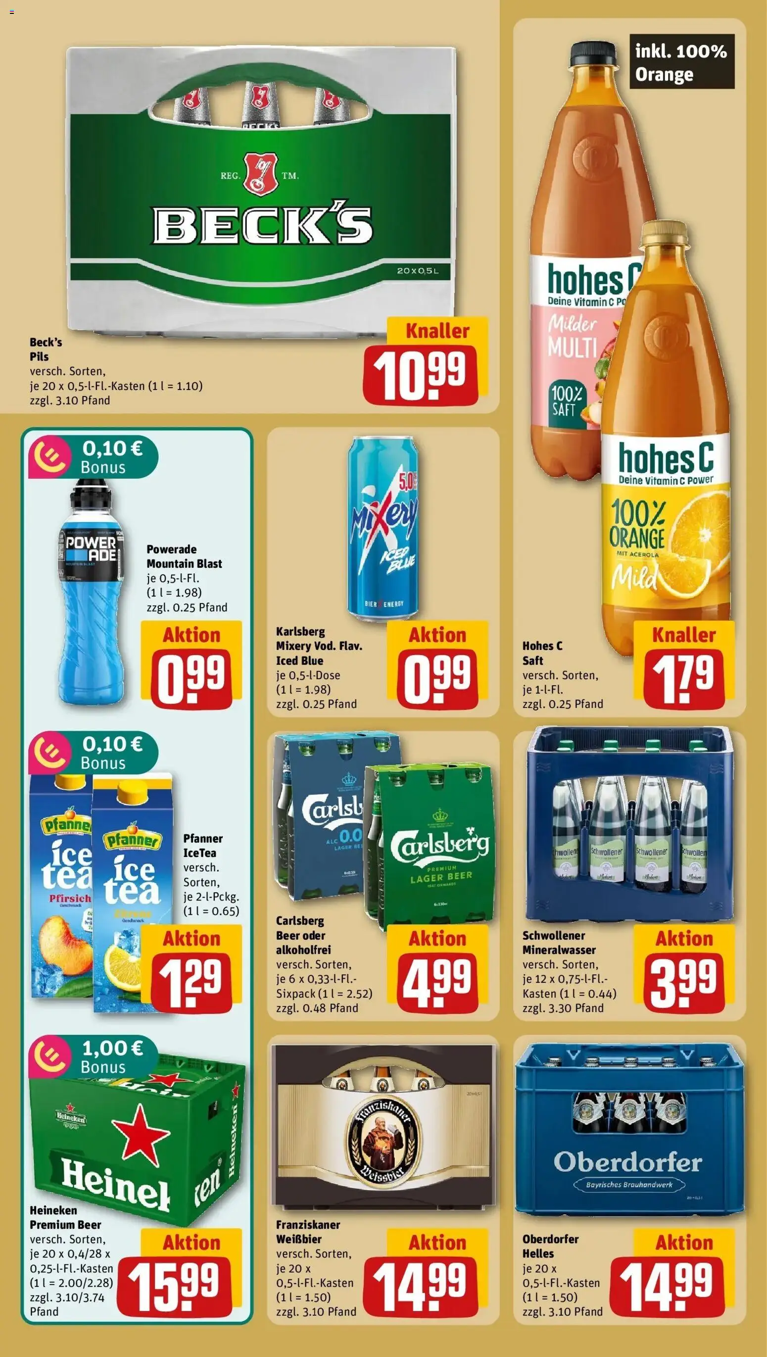 REWE Prospekt ab 31.08.2026 zum Blättern » Angebote | Seite: 18 | Produkte: Energy, Weißbier, Mineralwasser, Pfirsich