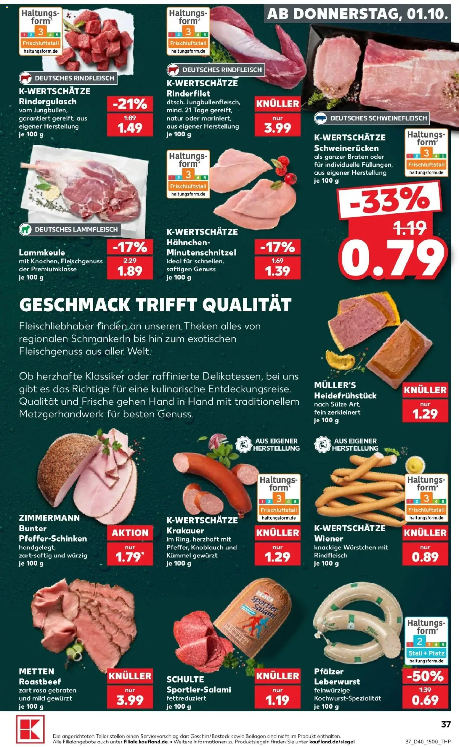 Prospekt Kaufland ab 28.09.2026 » Angebote Online zum Blättern | Seite: 47 | Produkte: Lammkeule, Rinderfilet, Schweinerucken, Rindfleisch