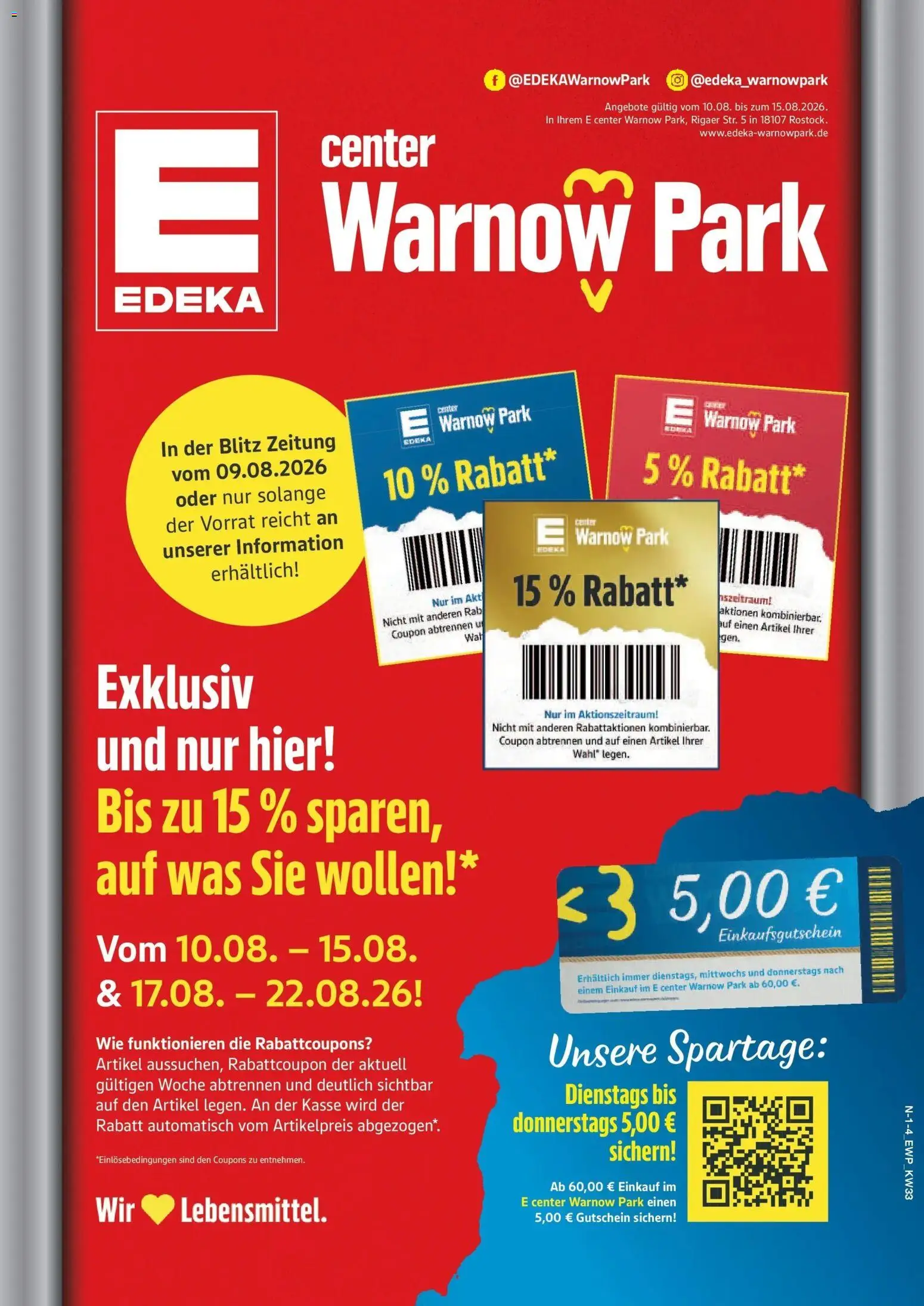 Edeka Prospekt Rostock (ab 10.08.2026) » Angebote Online | Seite: 1