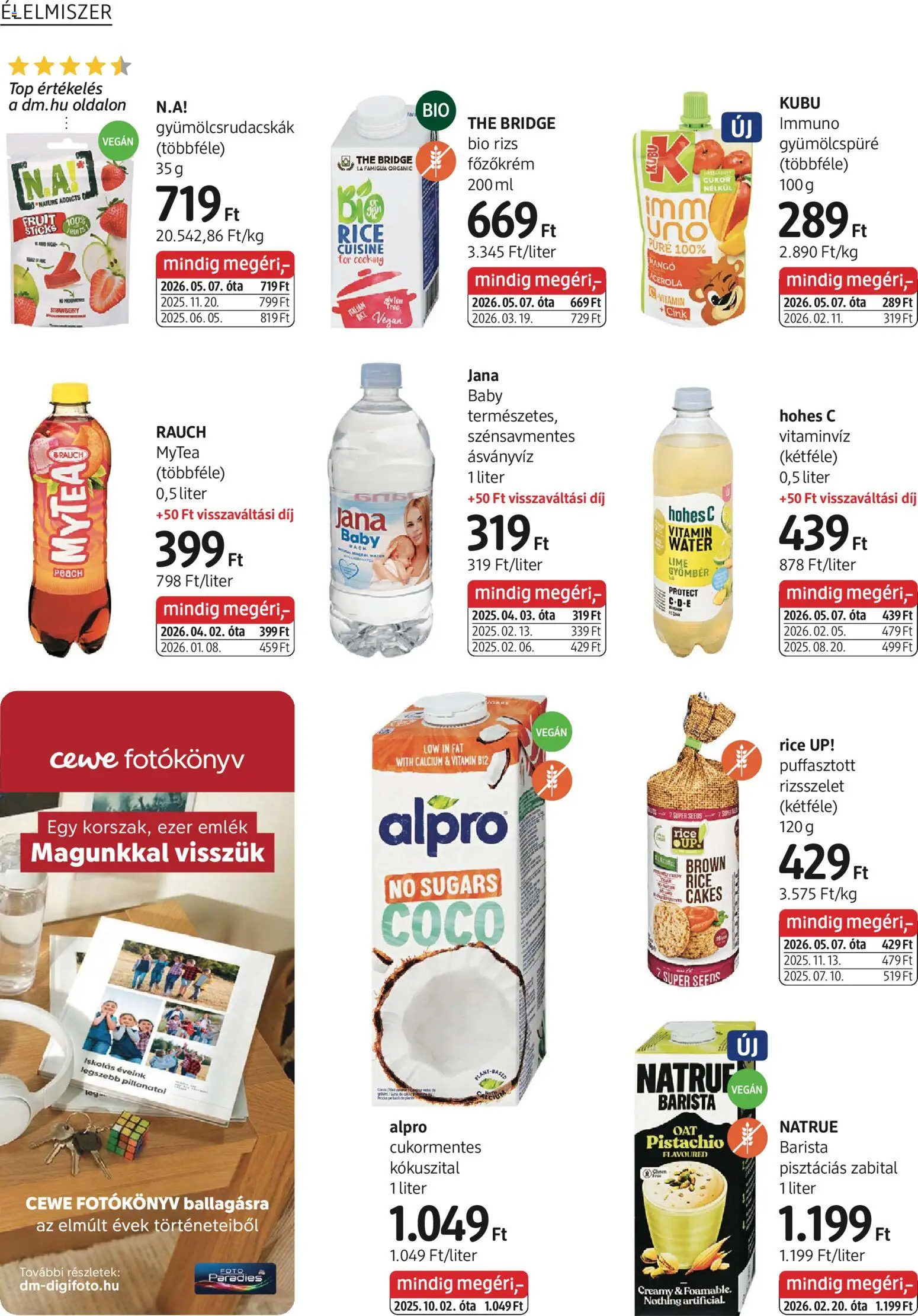 DM Drogerie Markt akciós ujság - amely érvényes a következő dátumtól: 07.05.2026 | Oldal: 18 | Termékek: Alpro, Puffasztott rizsszelet, Tea, Cukor