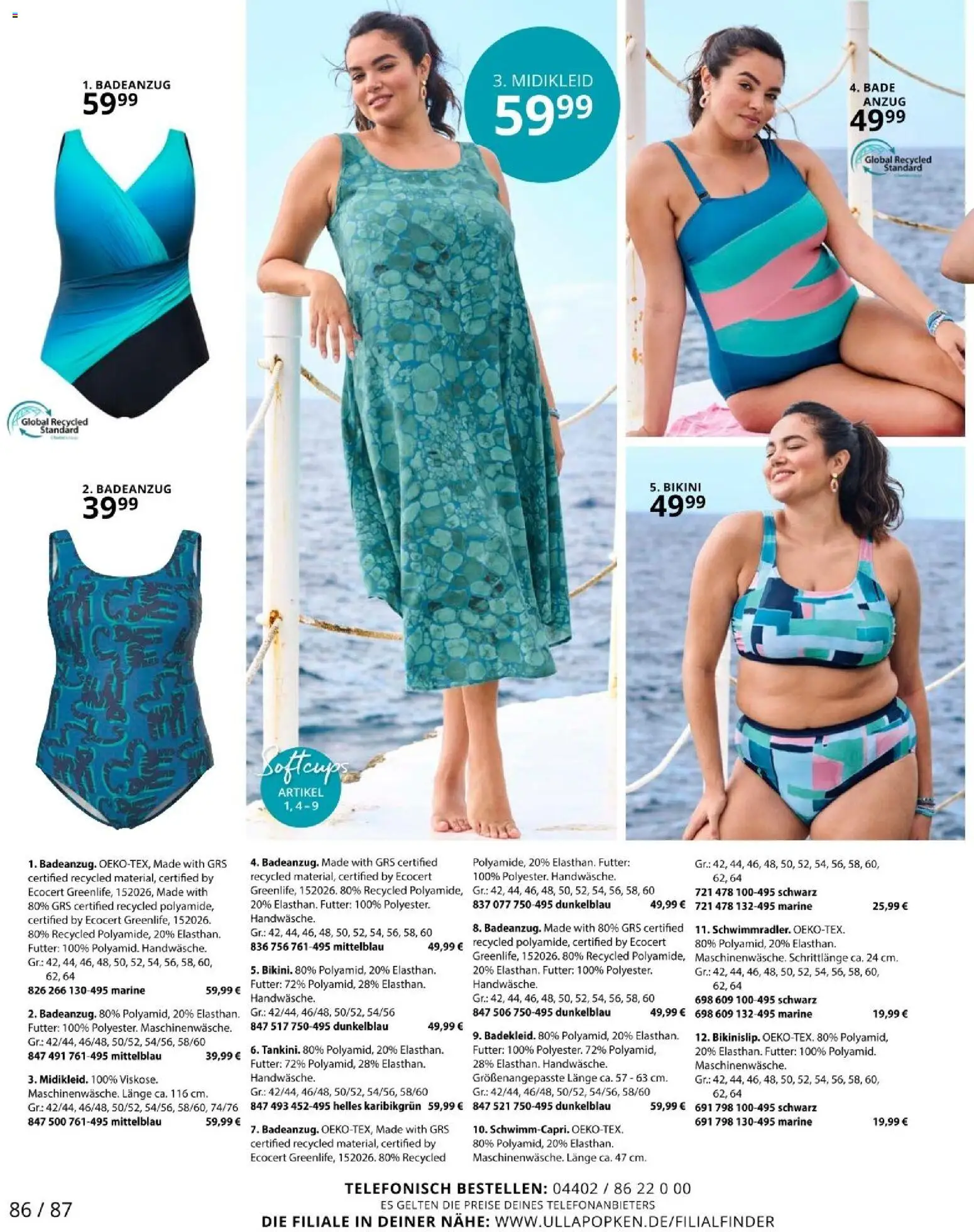 Ulla Popken akciós ujság - amely érvényes a következő dátumtól: 01.06.2026 | Oldal: 86 | Termékek: Bikini