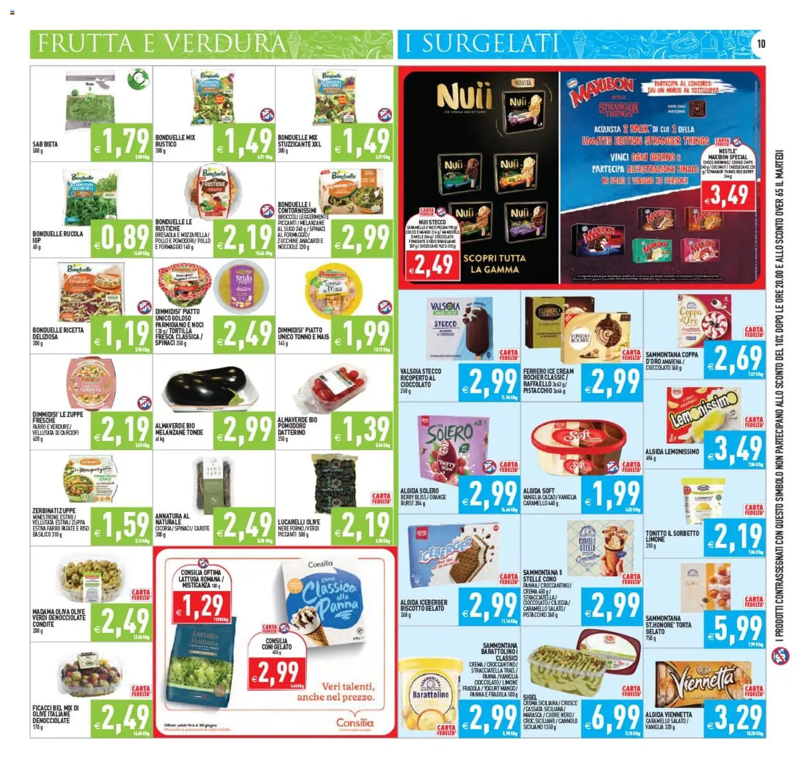 Volantino PIM Supermercati del 10.06.2026 | Pagina: 10 | Prodotti: Riso, Sorbetto, Broccoli, Sugo
