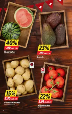 Wassermelone, Spanien/Italien, per kg ab 30.07.2026 gültig | Seite: 4 | Produkte: Avocado, Kartoffeln, Wassermelone