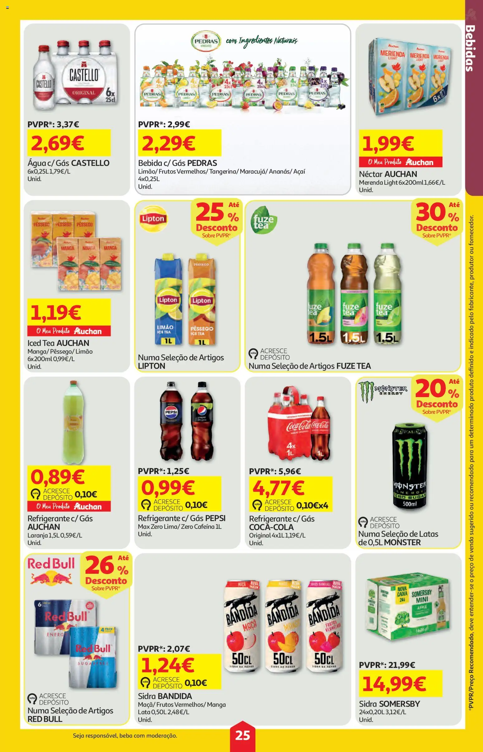 Auchan folheto │ válido de 11.06.2026 | Página: 25 | Produtos: Agua, Refrigerante, Açai, Caixa