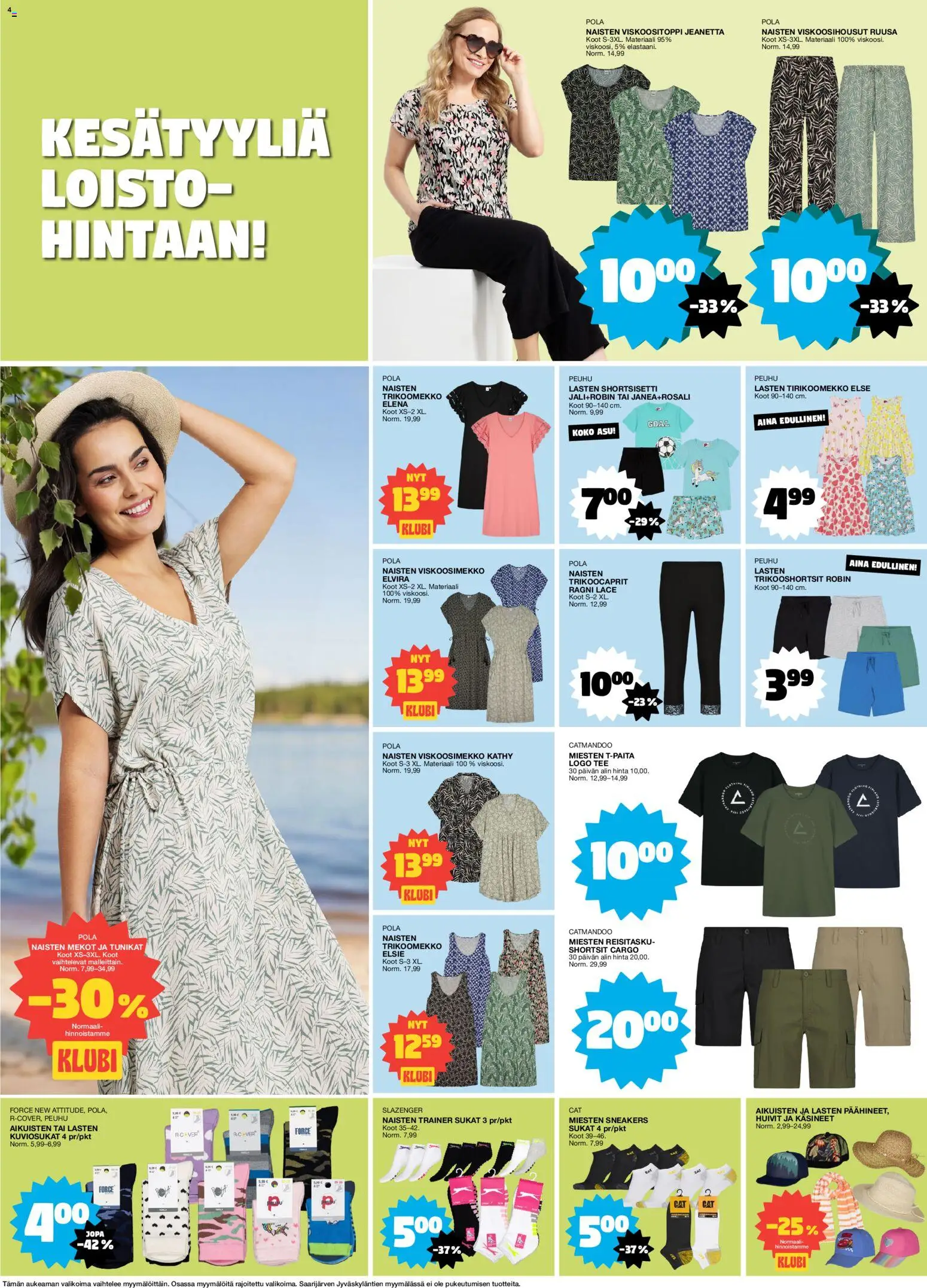 Tokmanni tarjoukset – voimassa 08.06.2026 alkaen | Sivu: 4 | Tuotteet: Shortsit, Sukat, Tee, Käsineet