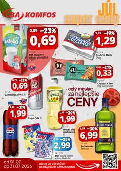 CBA Komfos leták platný od 01.07.2026