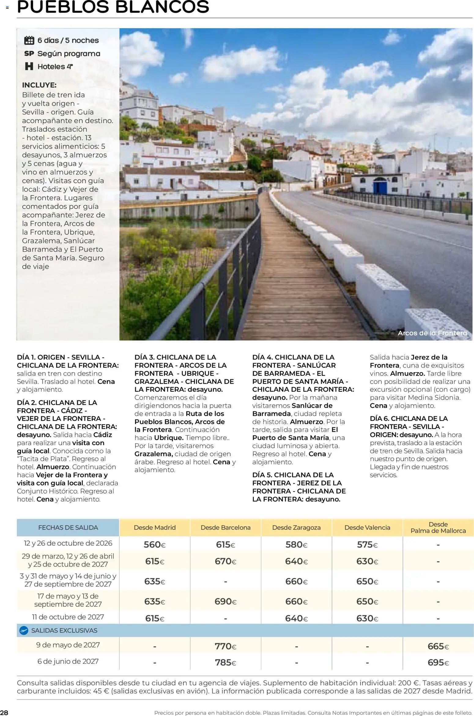 Viajes El Corte Inglés folleto Destinos Otoño y Primavera │ válido desde el 01/07/2026 | Página: 28 | Productos: Vino, Agua, Cuna