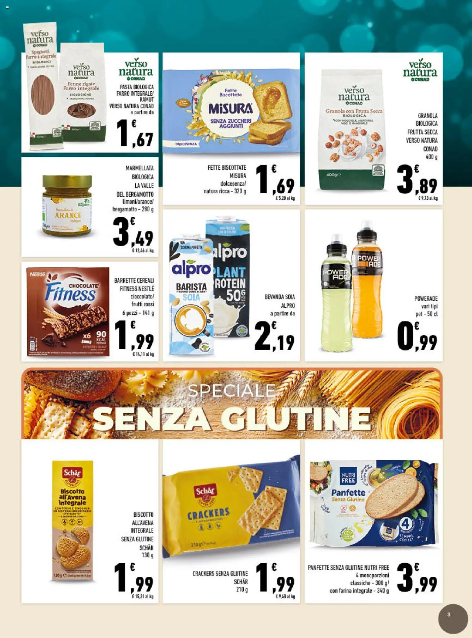 Volantino Conad del 20.05.2026 | Pagina: 3 | Prodotti: Cereali, Frutta, Farina, Penne