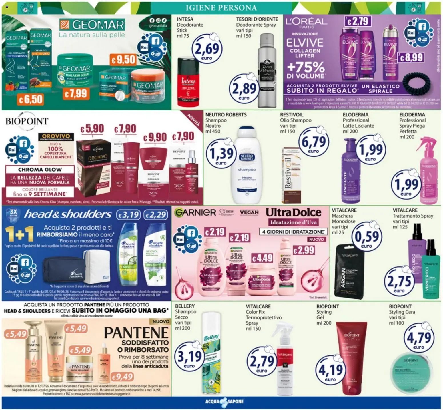 Volantino Acqua e Sapone del 04.05.2026 | Pagina: 6 | Prodotti: Sapone, Pantaloncini, Latte, Olio