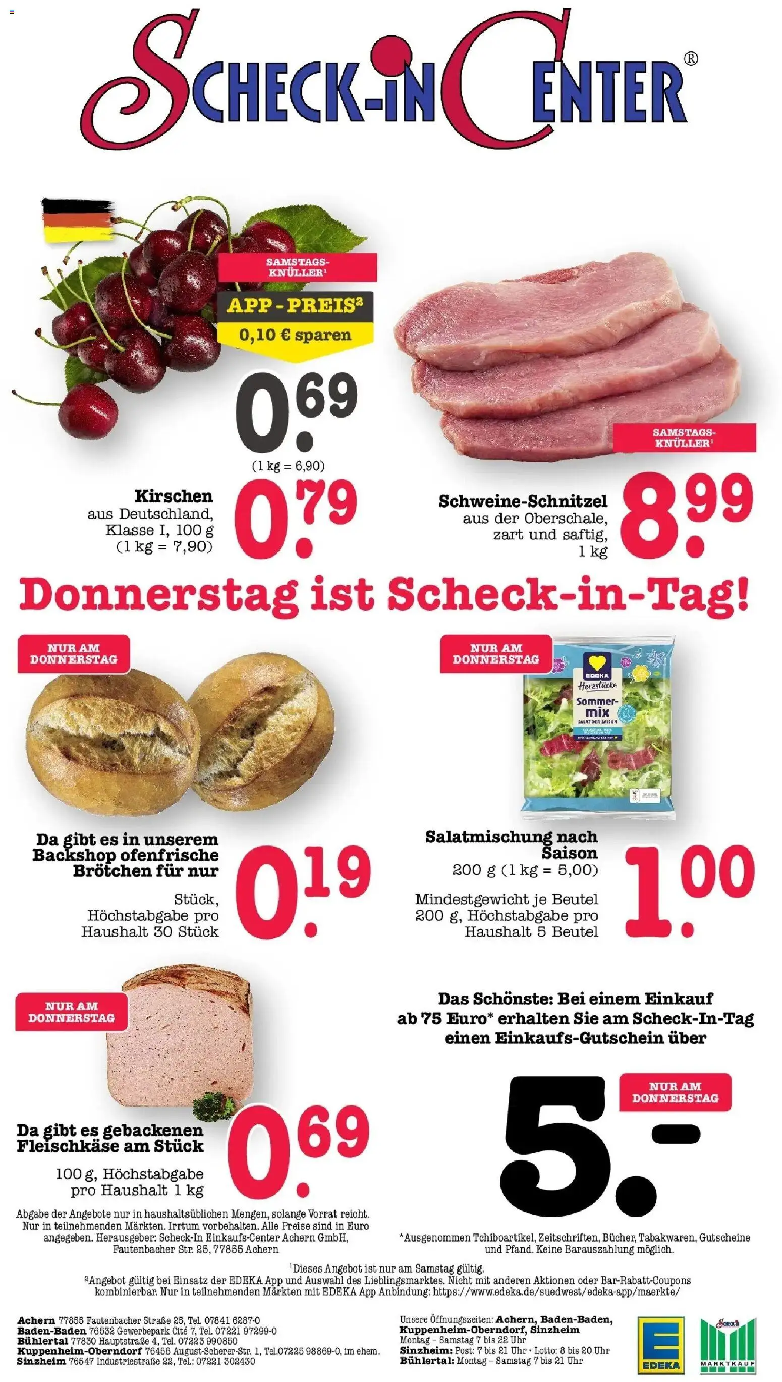 Edeka prospekt Bühlertal – gültig ab 22.06.2026 | Seite: 76 | Produkte: Ofenfrische, Kirschen, Salat, Uhr