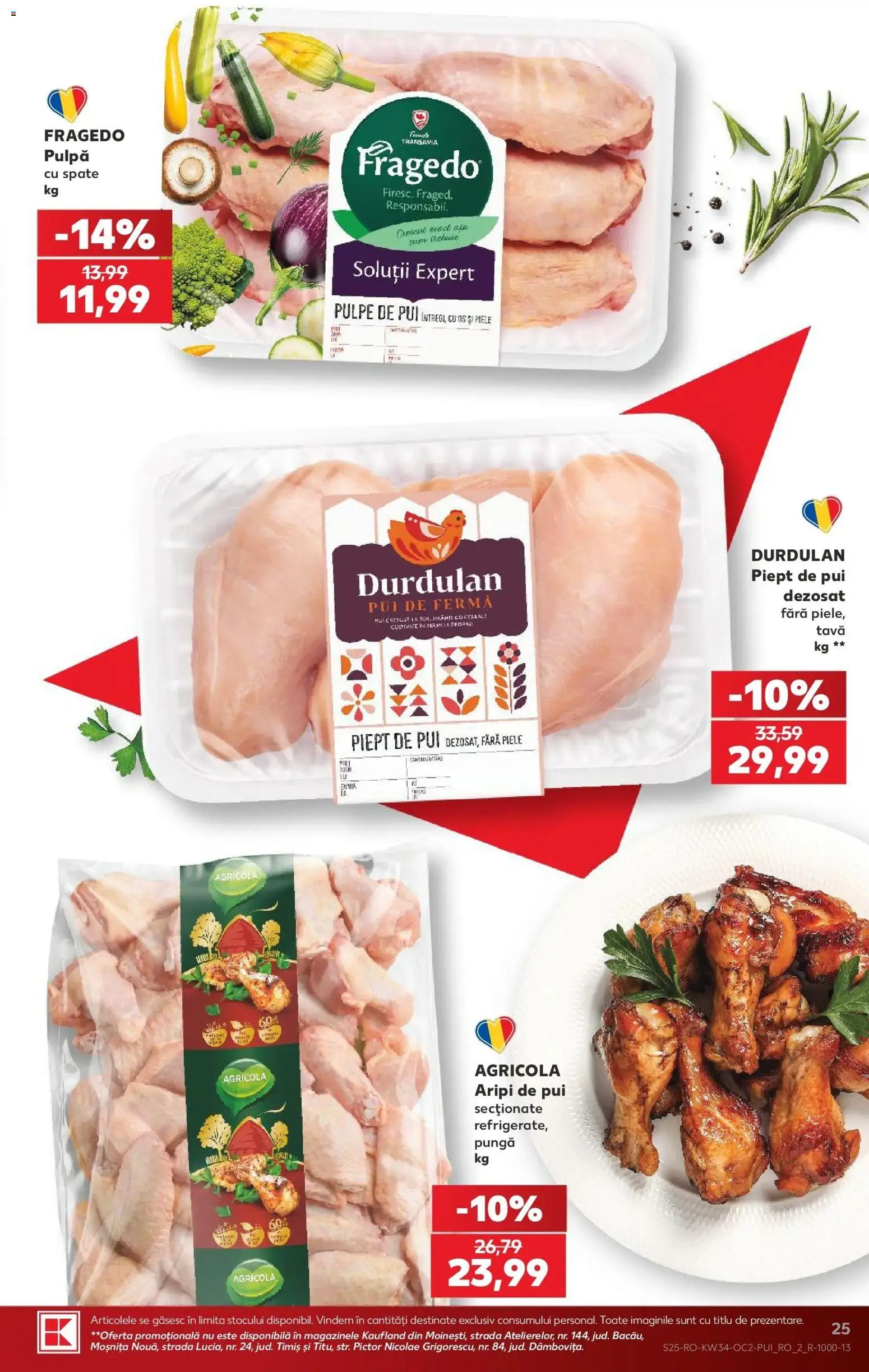 Kaufland Sfântu Gheorghe 19.08.2026 - Revista si Oferta | Pagină: 25 | Produse: Pungă, Tava, Agricola, Pui