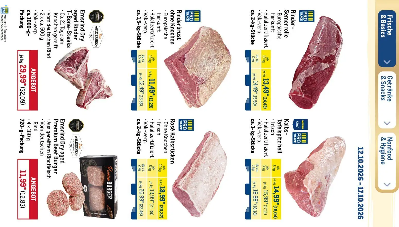 Metro Black Friday – gültig ab 12.10.2026 | Seite: 32 | Produkte: Tafelspitz, Burger, Rindfleisch