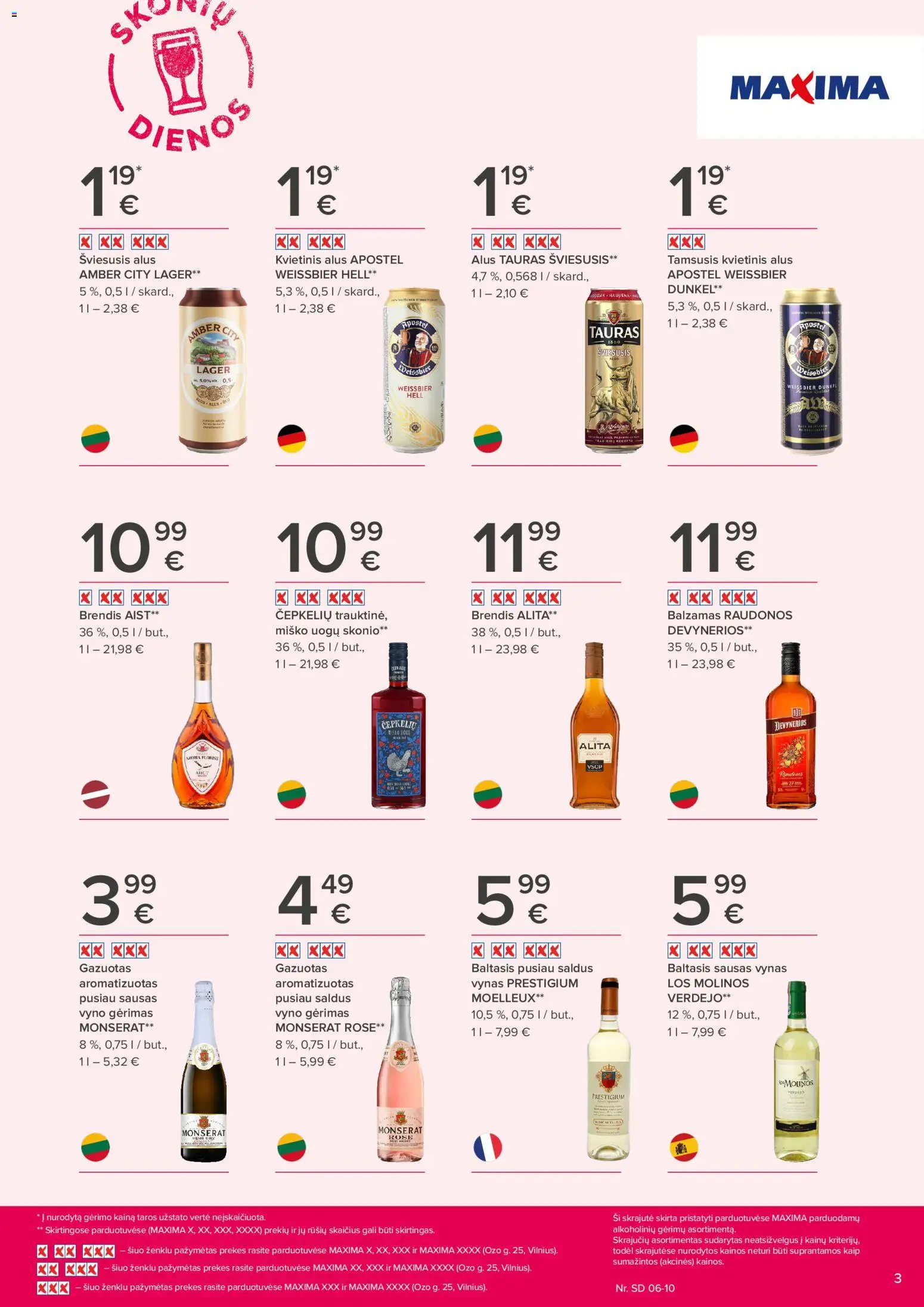 MAXIMA akcijos nuo 28.05.2026 | Puslapis: 3 | Prekių: Balzamas, Vynas, Alus