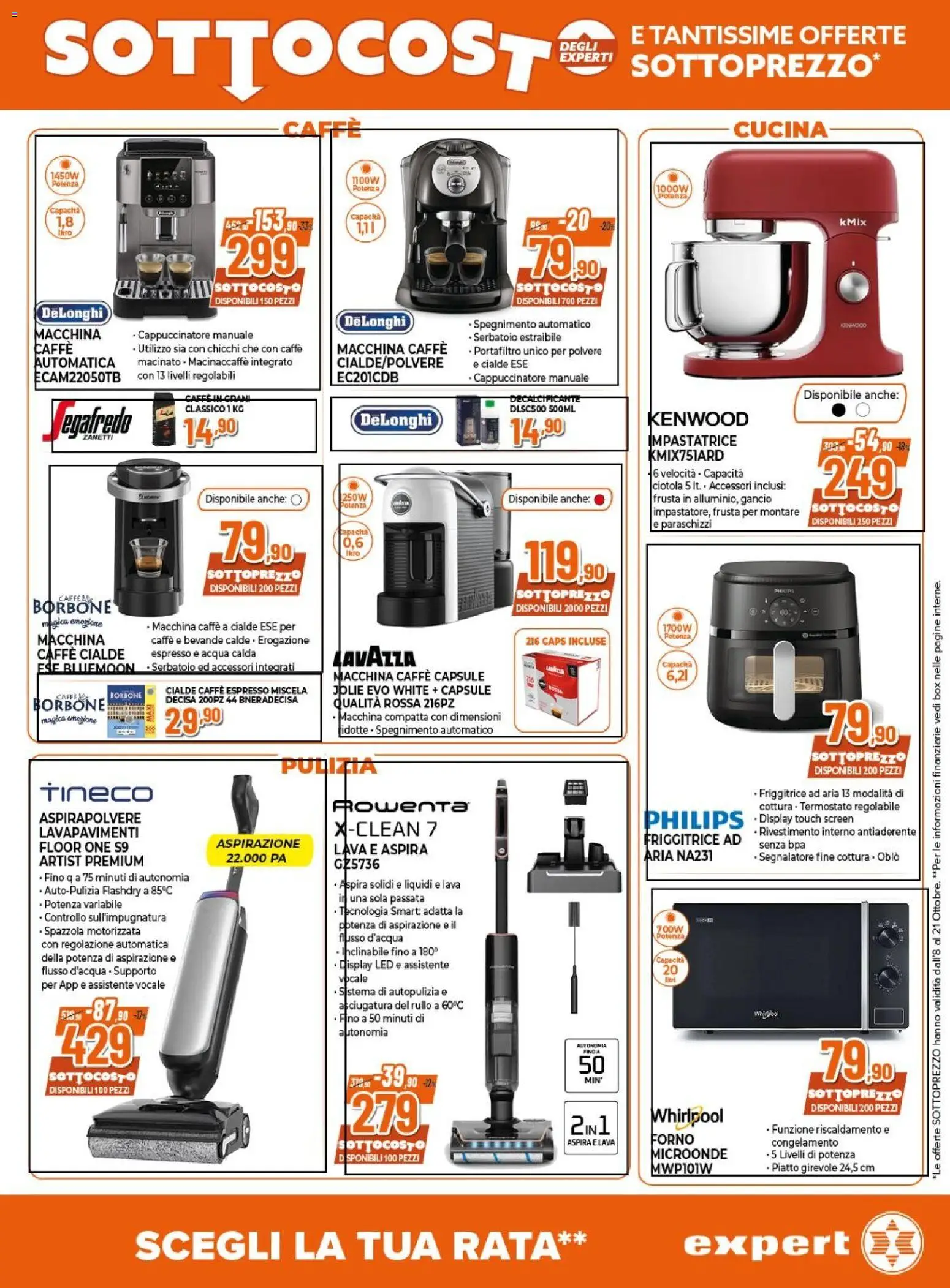 Volantino Expert del 08/10/2026 | Pagina: 29 | Prodotti: Microonde, Caffè, Piatto, Ciotola