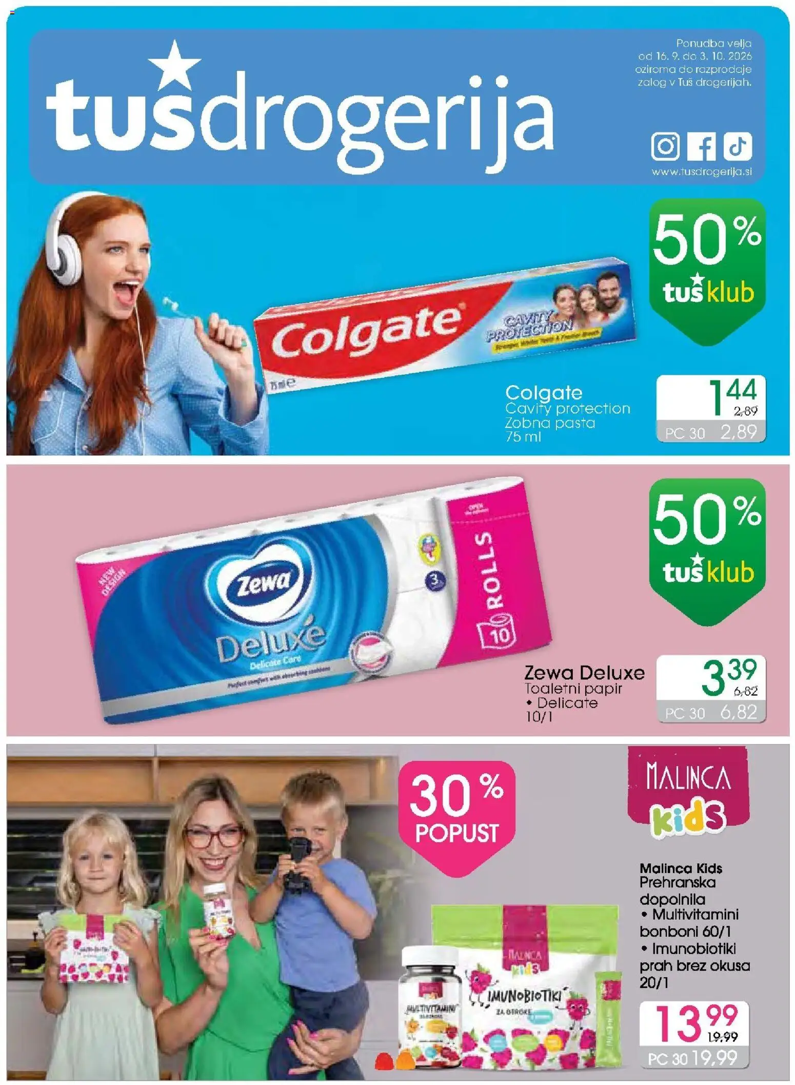 Novi Tuš drogerija katalog ponudbe – veljaven od 16.09.2026 | Stran: 1