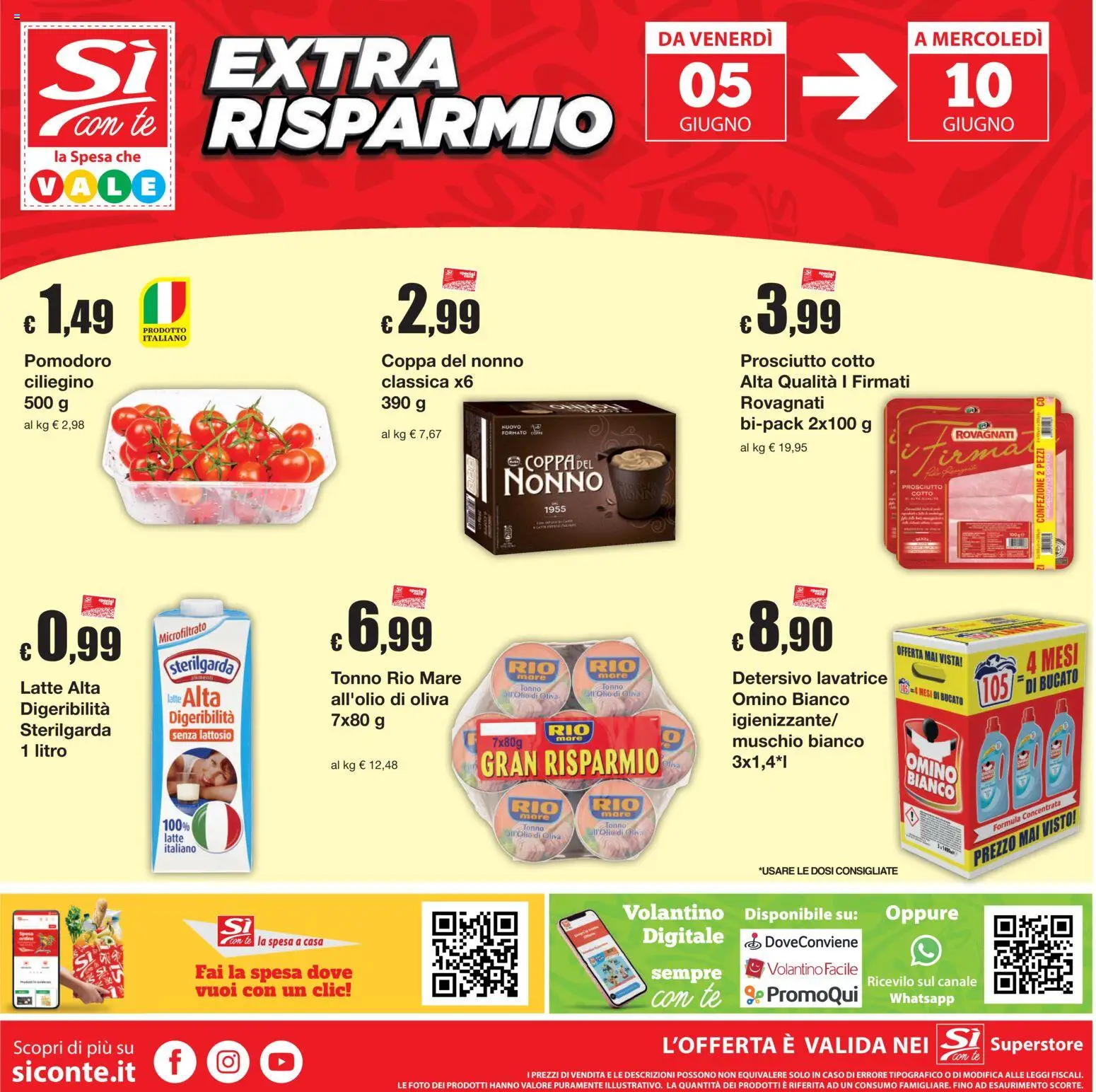 Volantino Sì con Te del 28.05.2026 | Pagina: 24 | Prodotti: Prosciutto Cotto, Tè, Pomodoro, Prosciutto