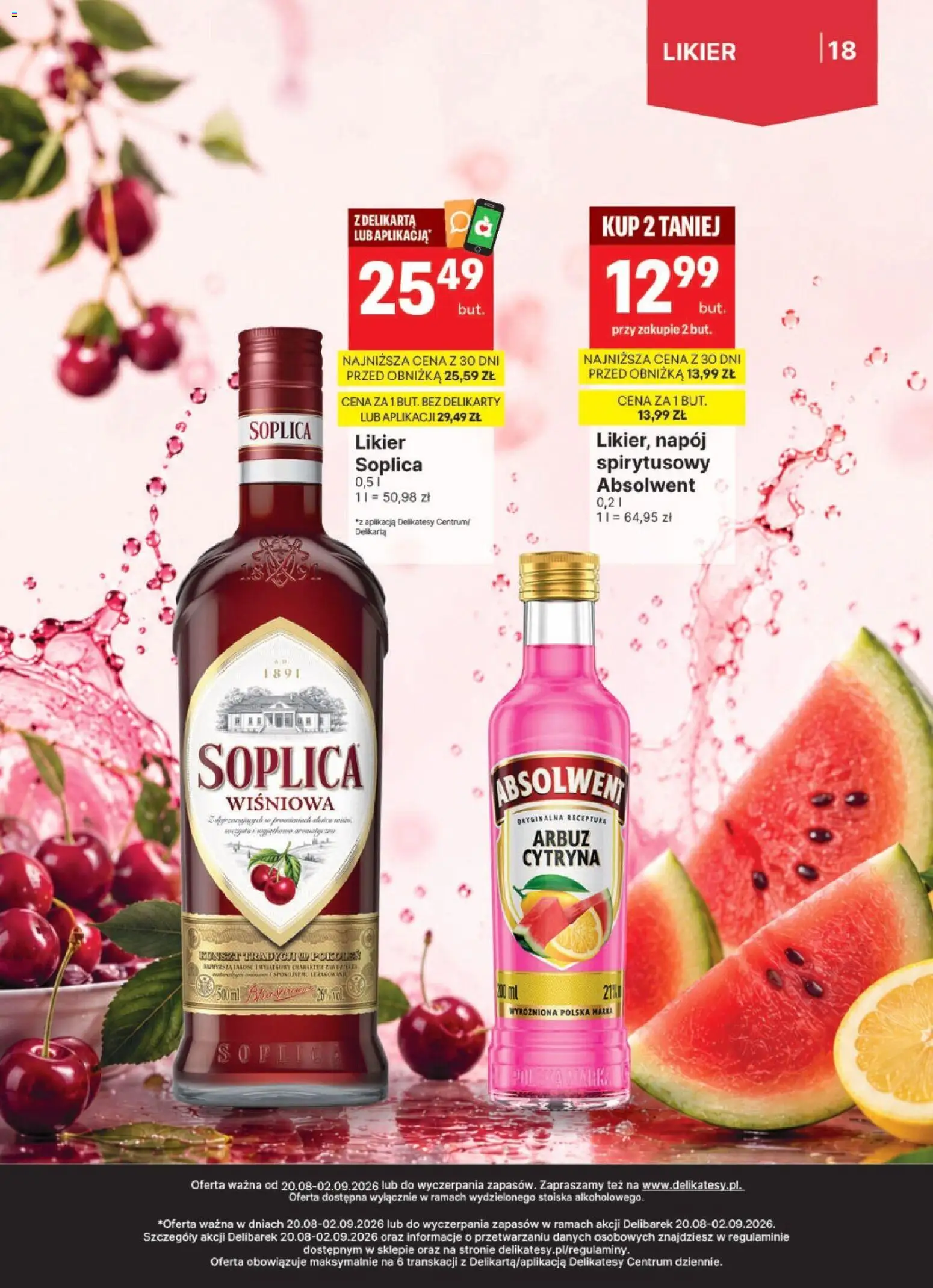 Delikatesy Centrum gazetka - DeliBarek od 20.08.2026 | Strona: 18 | Produkty: Cytryna, Arbuz, Soplica, Delikatesy