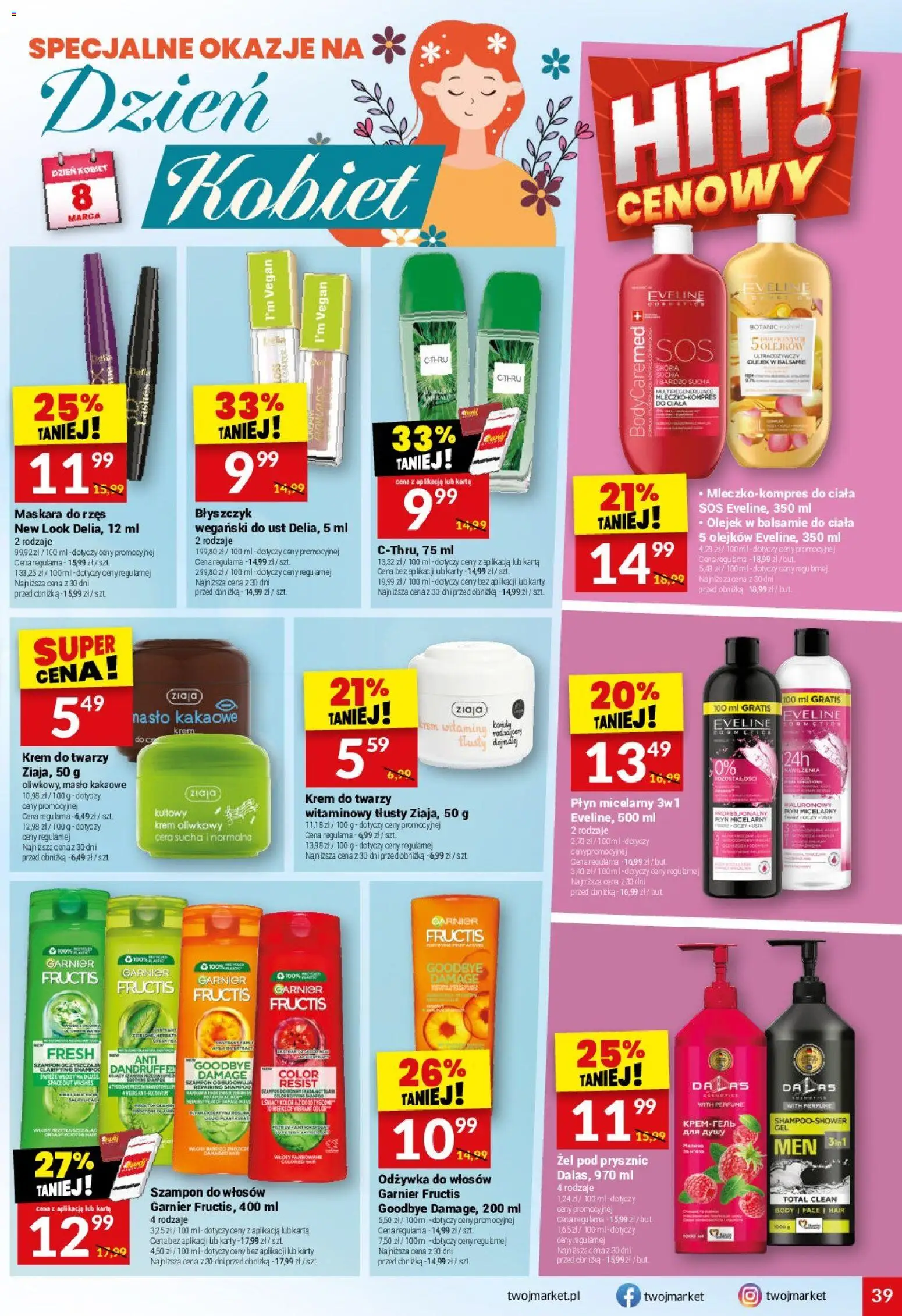 Twój Market gazetka od 04.03.2026 | Strona: 39 | Produkty: Karta, Odżywka, Sos, Krem do twarzy