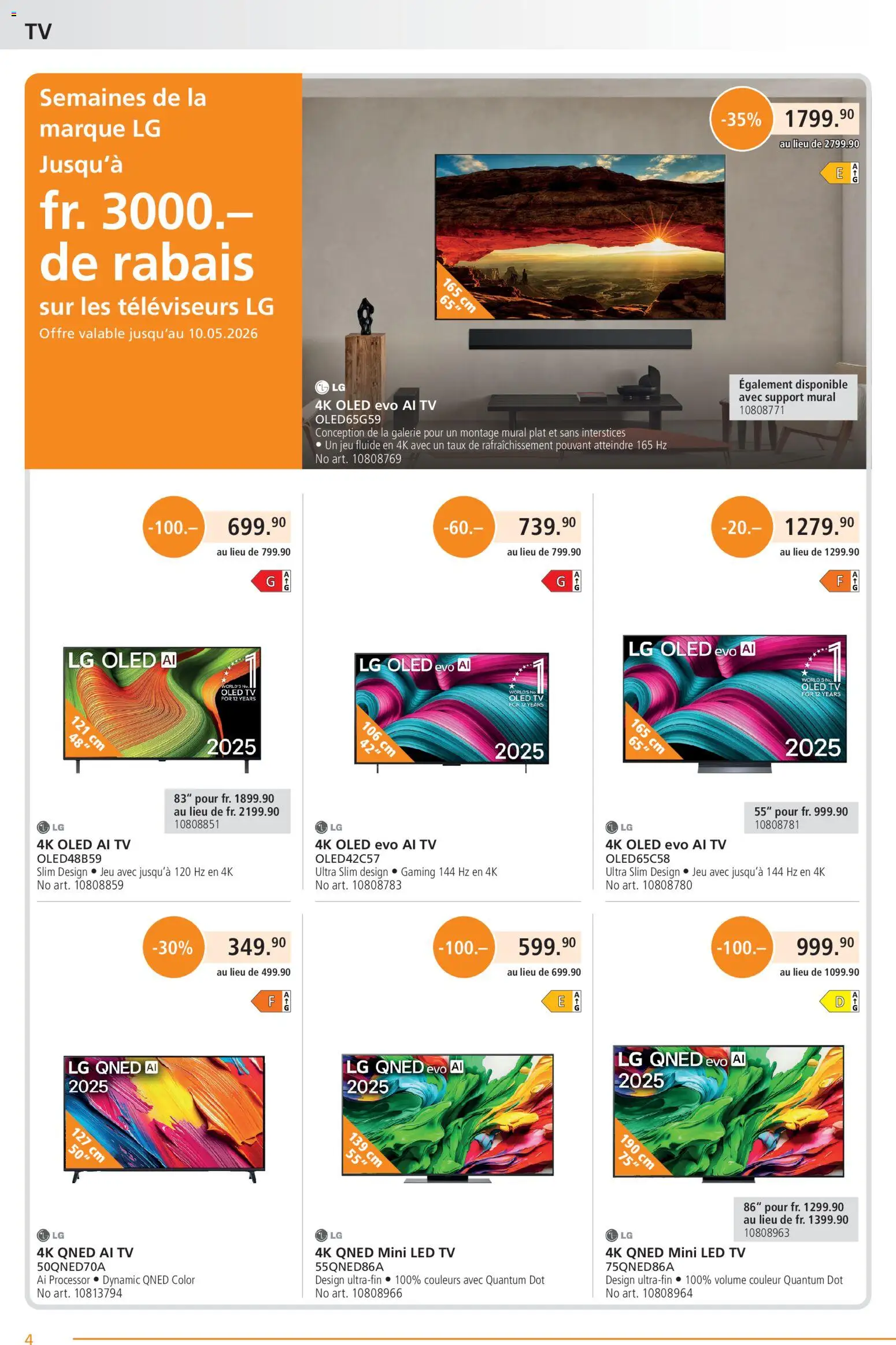 Fust aktionen FR – gültig ab 01.05.2026 | Seite: 4 | Produkte: TV, LG