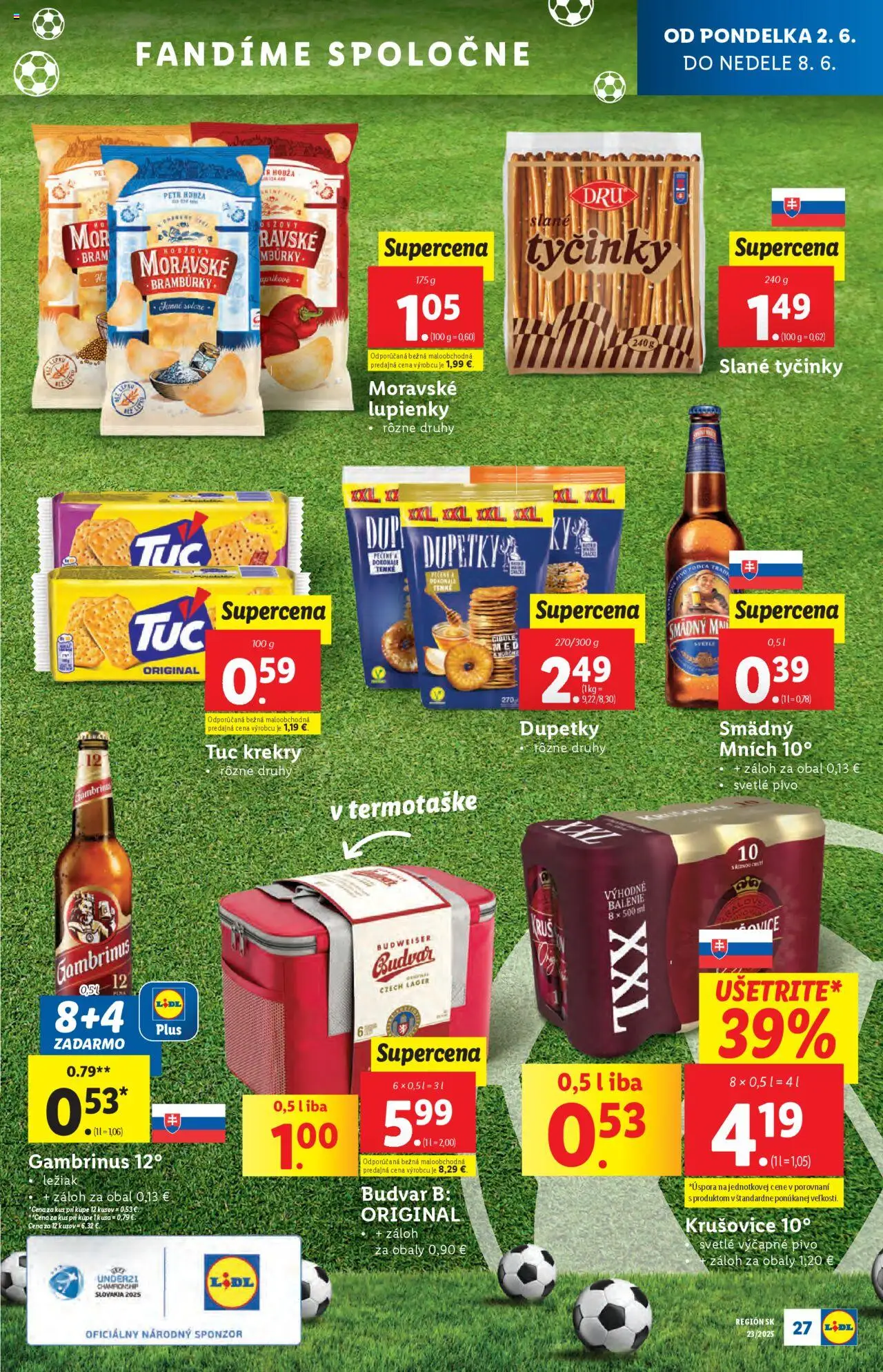 Nové Lidl akcie – leták je platný od 02.06.2025 | Strana: 33 | Produkty: Krušovice, Budvar, Smädný Mních, Gambrinus