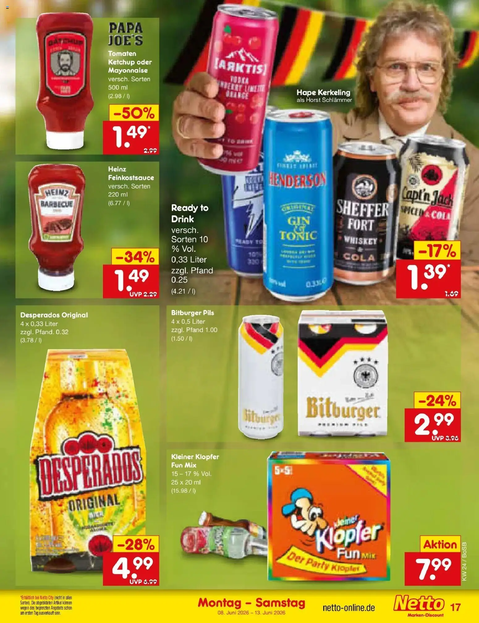 Netto Marken-Discount Prospekt Stadtlohn – gültig ab 08.06.2026 | Seite: 27 | Produkte: Pils, Mayonnaise, Desperados, Whiskey