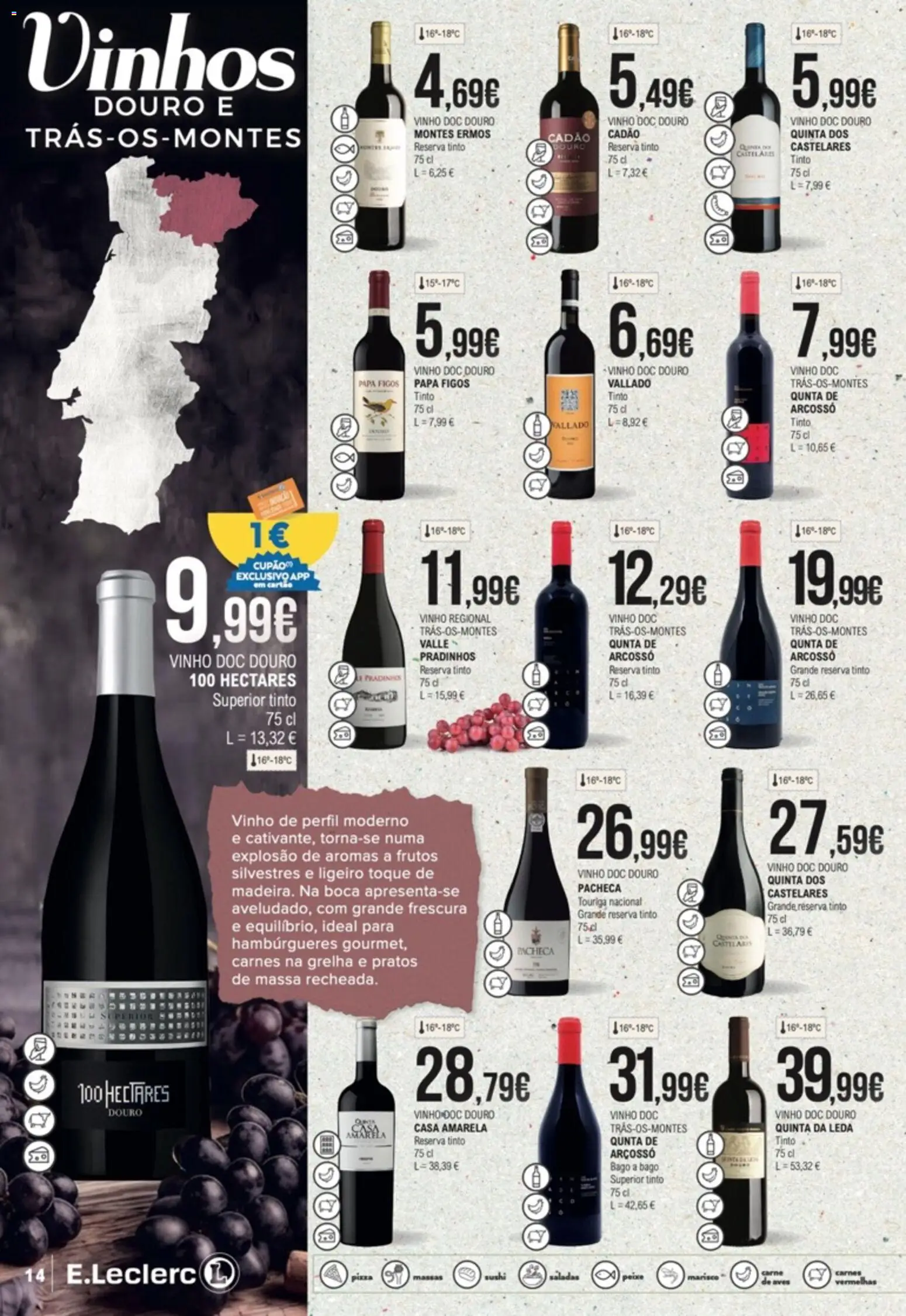 E.Leclerc folheto Feira dos Vinhos │ válido de 01/10/2026 | Página: 14 | Produtos: Sushi, Papa, Pizza, Peixe