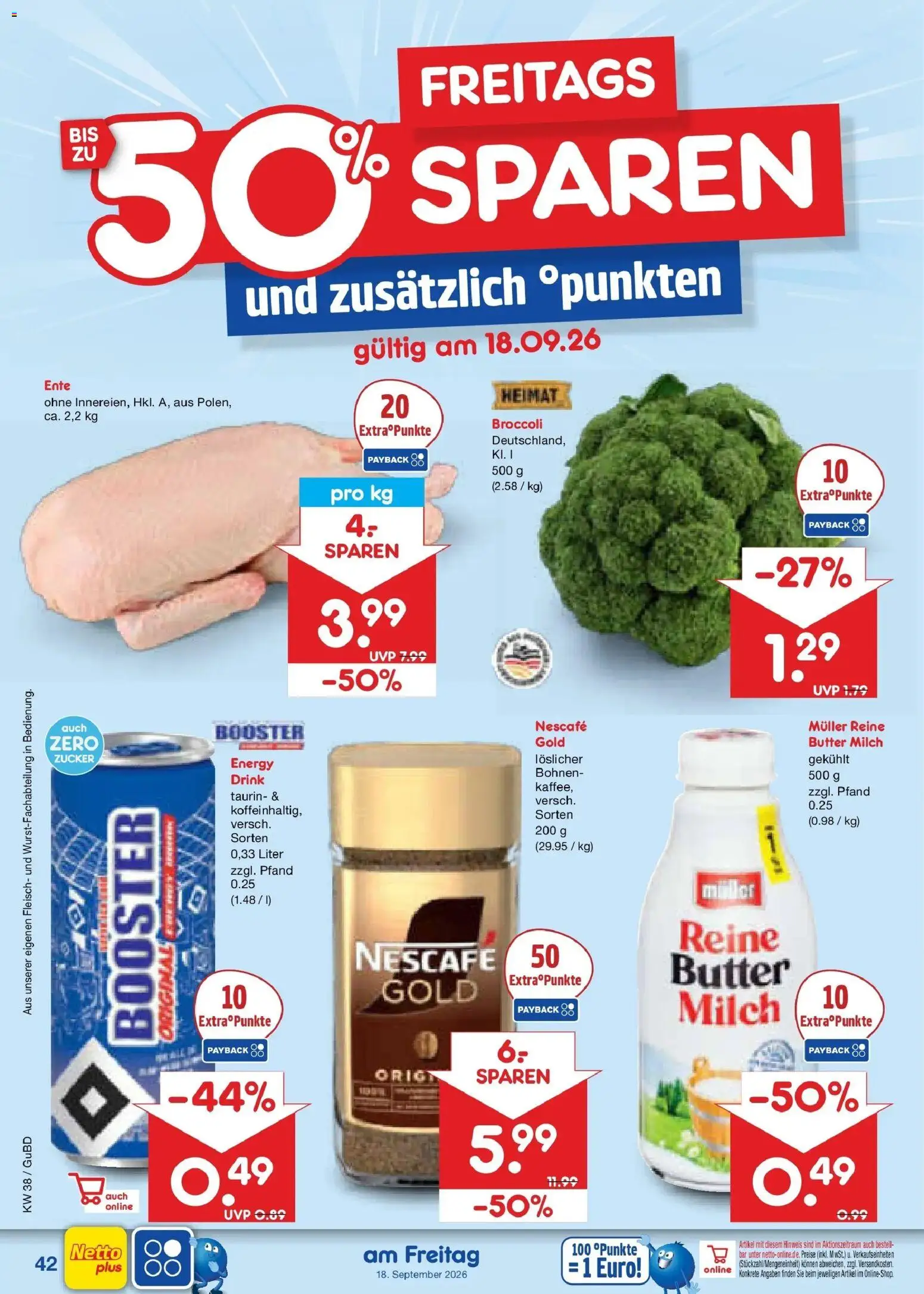 Netto Marken-Discount Prospekt Augustusburg – gültig ab 14.09.2026 | Seite: 56 | Produkte: Nescafe, Energy, Butter, Ente
