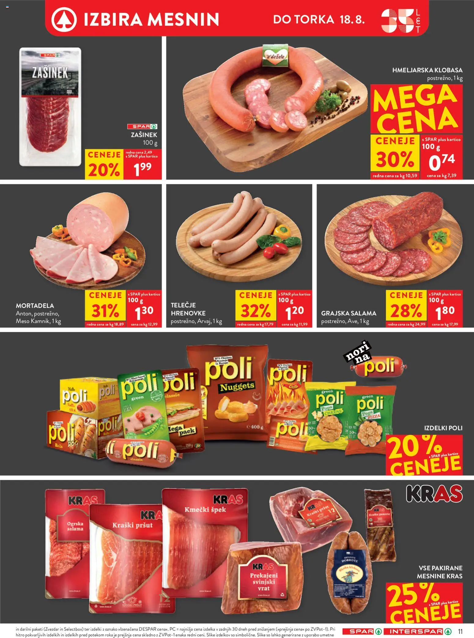 Novi Spar katalog ponudbe – veljaven od 12.08.2026 | Stran: 12 | Izdelki: Hrenovke, Pršut, Mortadela, Salama