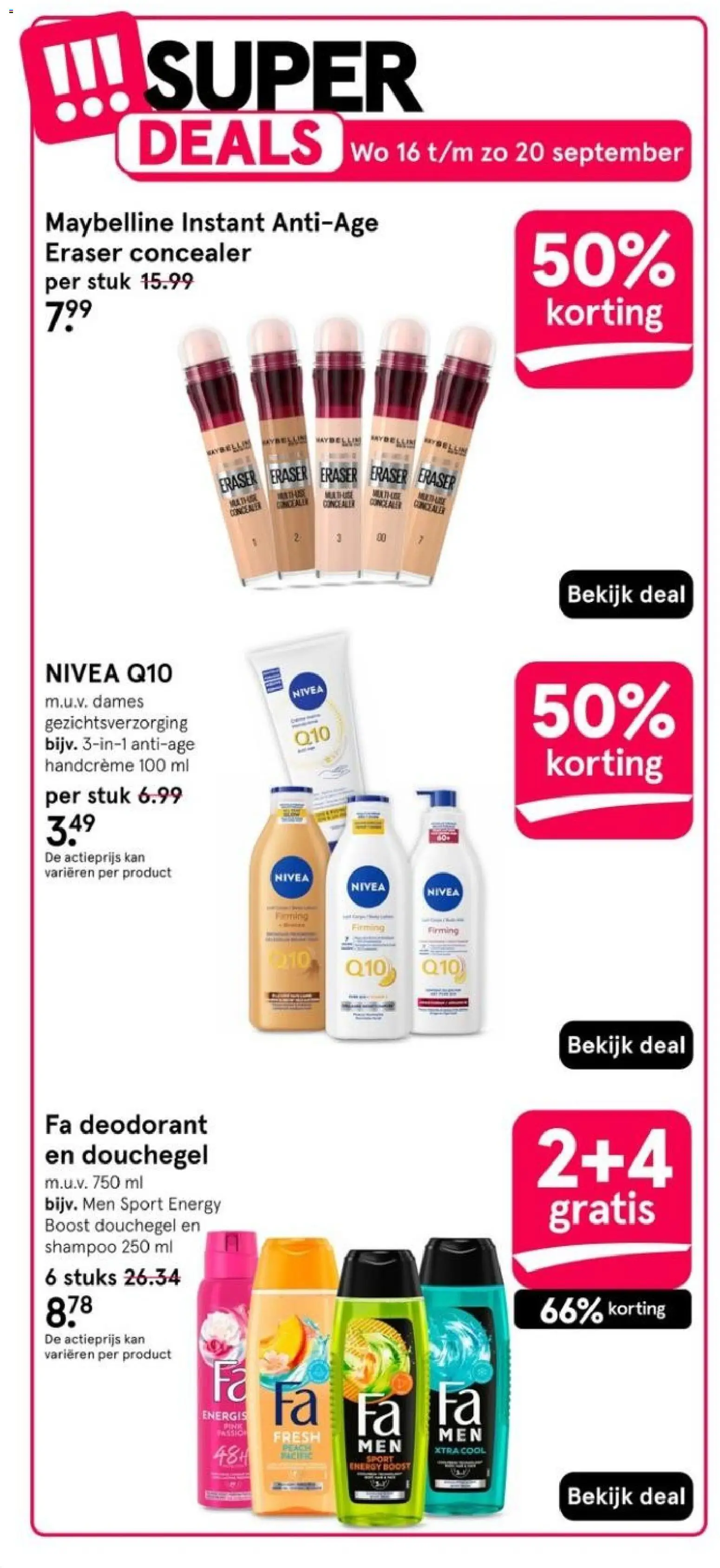 {H1} | Pagina: 4 | Producten: Concealer, Shampoo, Handcrème, Douchegel
