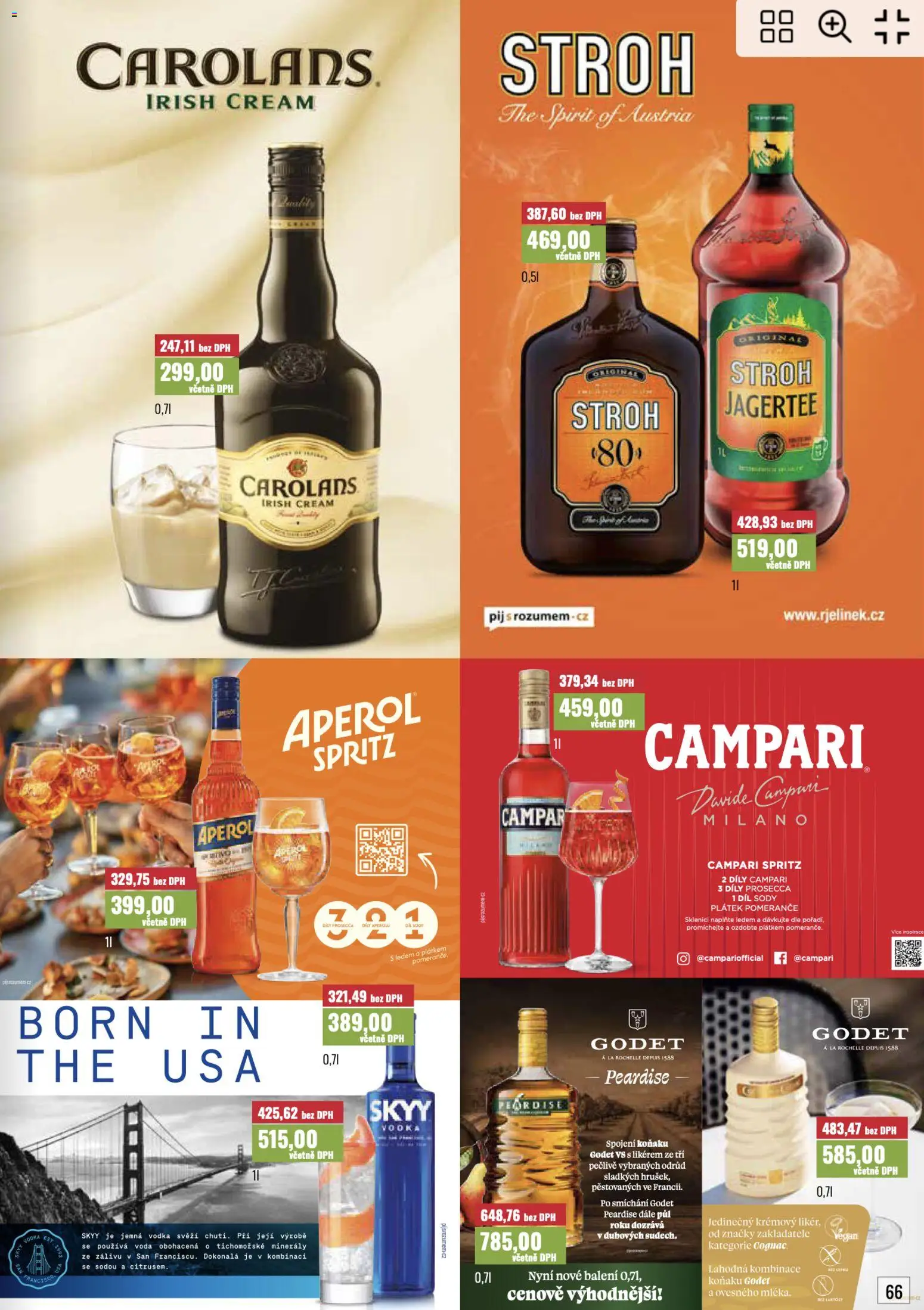 Ratio leták od 01.10.2026 | Strana: 66 | Produkty: Pomeranče, Minerály, Spritz, Aperol