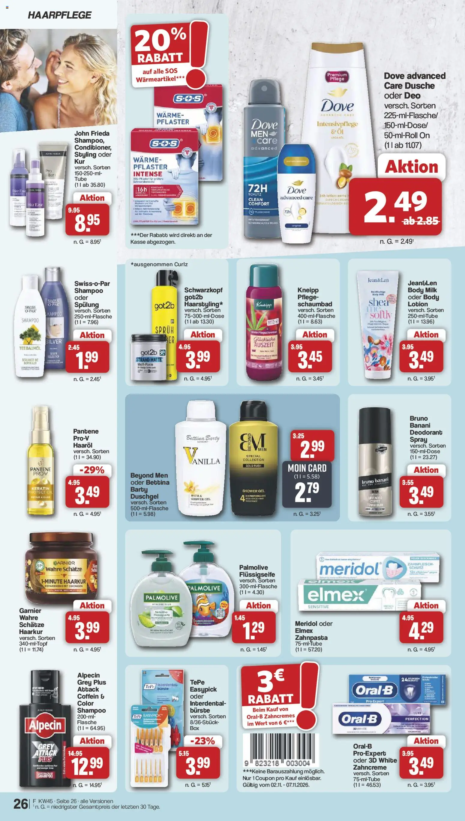 Famila Nordwest Kusten Days – gültig ab 02.11.2026 | Seite: 26 | Produkte: Spülung, Duschgel, Shower Gel, Body Milk